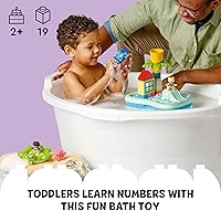 Vista 2 de LEGO DUPLO Town Water Park 10989 Juego educativo de juguete de baño para niños de 2 años en adelante, cuenta con un anillo de tortuga flotante y un