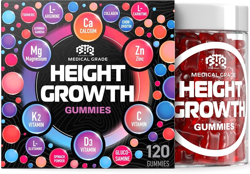 BTQ BIOTEQUE LAB Multivitamínico em Gomas para Crianças e Adolescentes com Cálcio, Vitamina C, Vitamina D3, Vitamina K e Zinco, 120 gomas