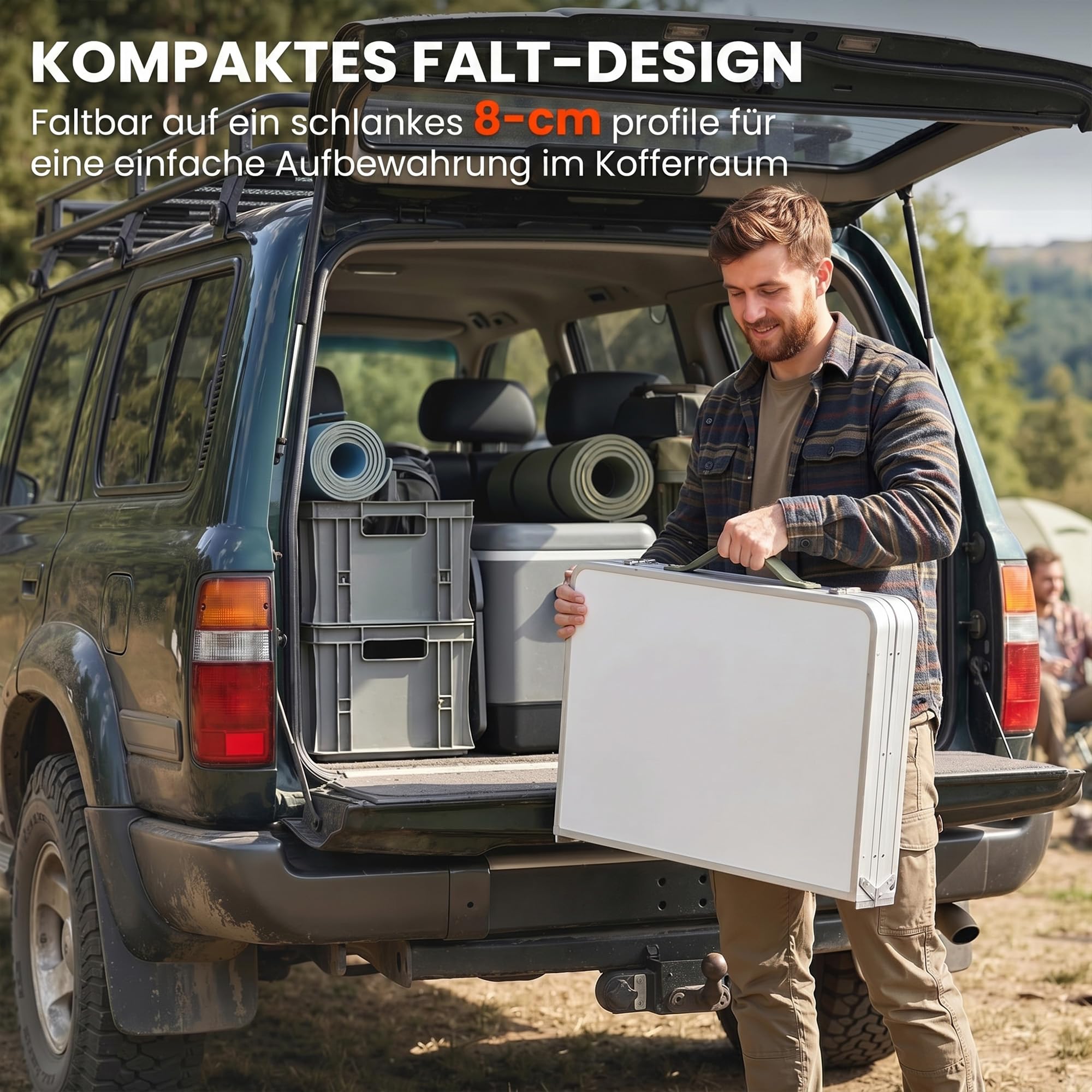 Outsunny Camping Küche Faltbar Campingschrank Aluminiumgestell Silber | Arbeitsplatte und Staufach, Outdoor Küchenschrank, für Reisen