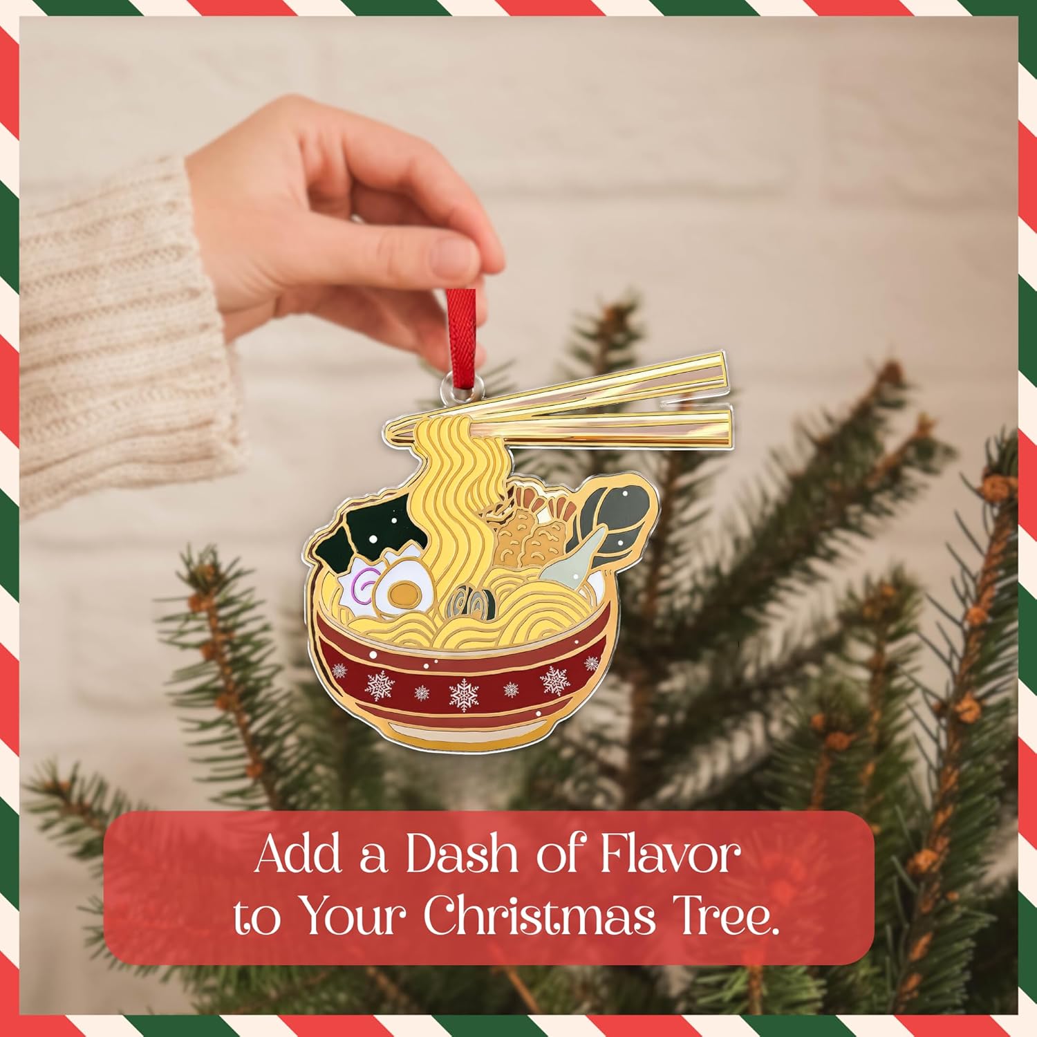 Ramen Christmas Ornament – Funny Ramen Ornament for Christmas Tree, Japanese Ornaments 2025, Acrylic Noodle Ornaments, Japanese Food Gift for Travelers, Friends, Boys, Girls - Image 2