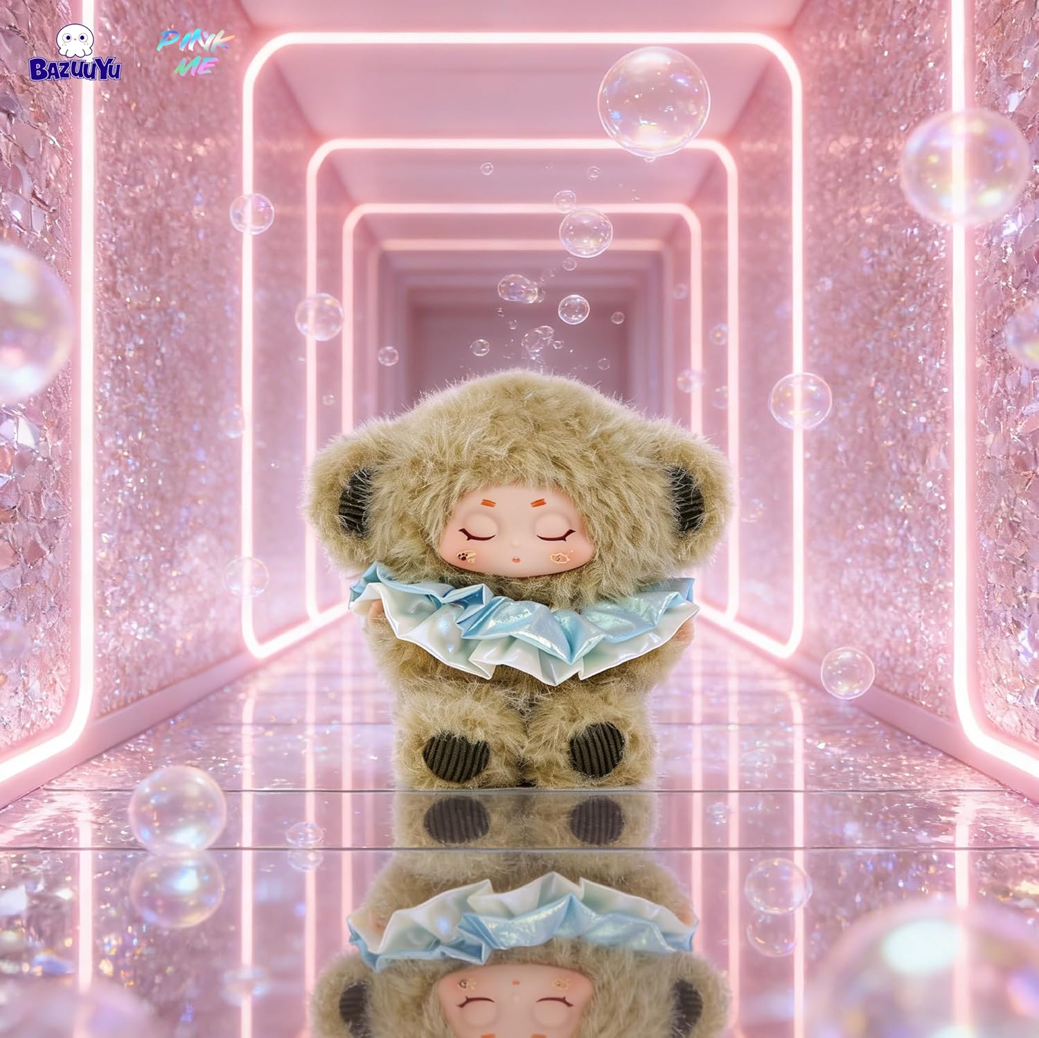 PINK ME Collectible Plush Doll Blind Box 4.5 in, Random Design Action Figures Collectible Toys Home Decorations,Cute Bag Charm Pendant for Purse & Backpack
