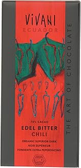 Organic Superior Dark Chili Chocolate 100 g (Pack of 5)