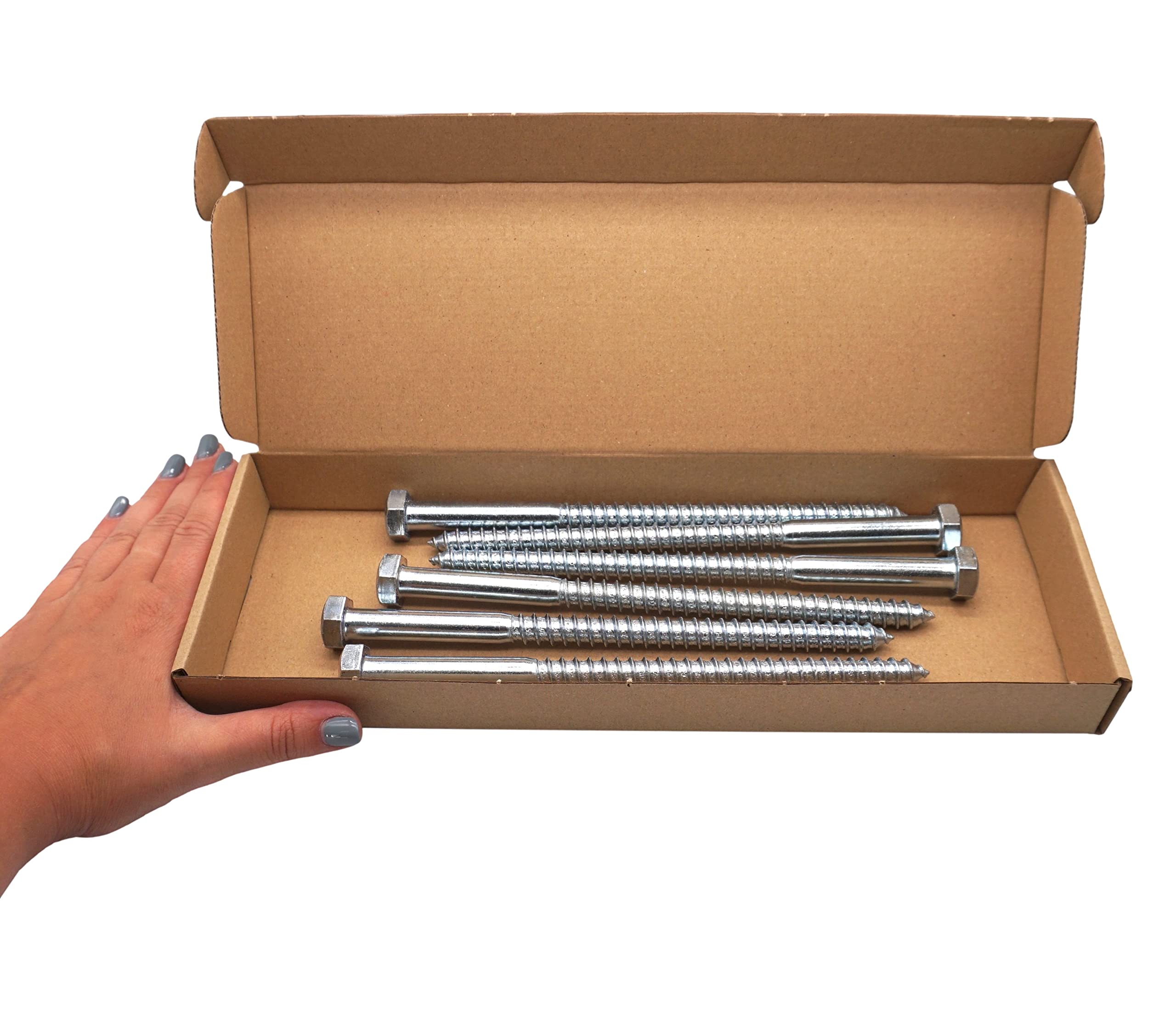 House Of M Bulloni Testa Esagonale In Metrica M6 M8 M10 M12 - Zincati Giallo Oro, Filettatura Completa Bulloni Completamente Filettati Spalding - Foto 4