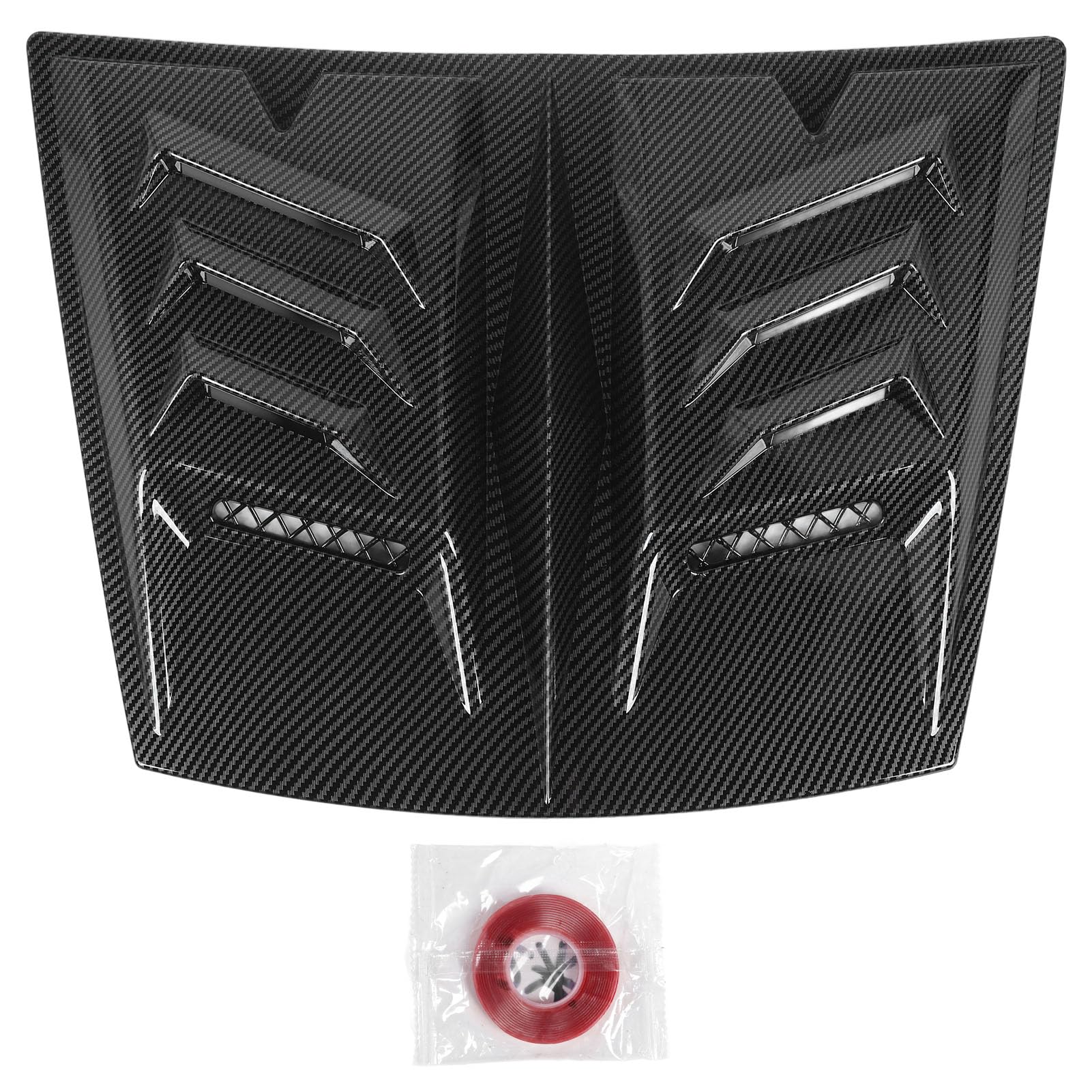 Engine Hood Vent Trim, Bonnet Air Vent Trim Cover, Hood Air Vent Trim Cover Enhance Engine Cooling Reduce Wind Resistance Anti Scratch Universal Fit for 1 Series E90 E91 (Carbon Fiber Style)