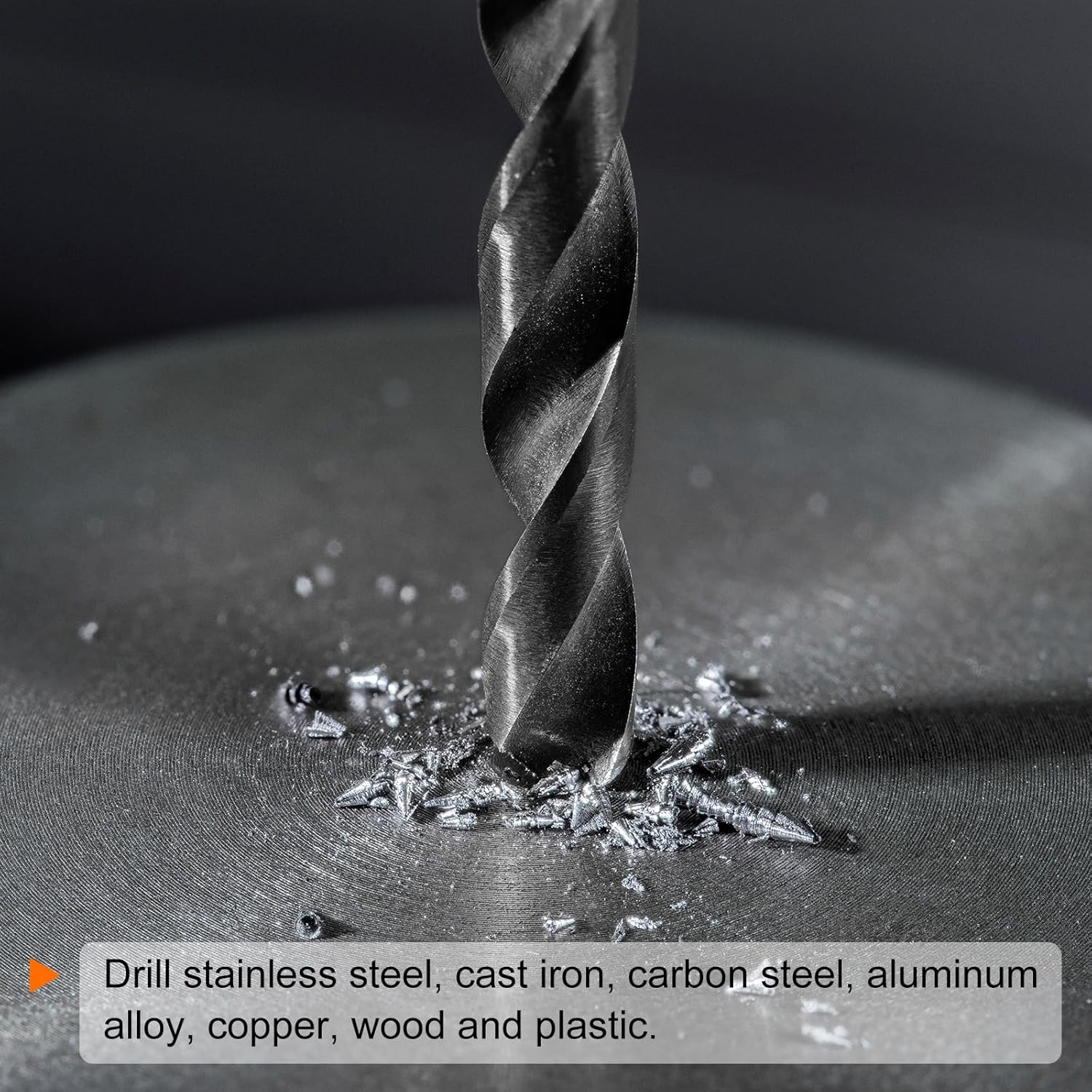 HARFINGTON 4pcs Jobber Drill Bits 14.5mm (9/16") Nitride Coated High Speed Steel (HSS) 4241 Twist Drill Bits for Stainless Steel Copper Aluminum Alloy Metal Wood Plastic, Black