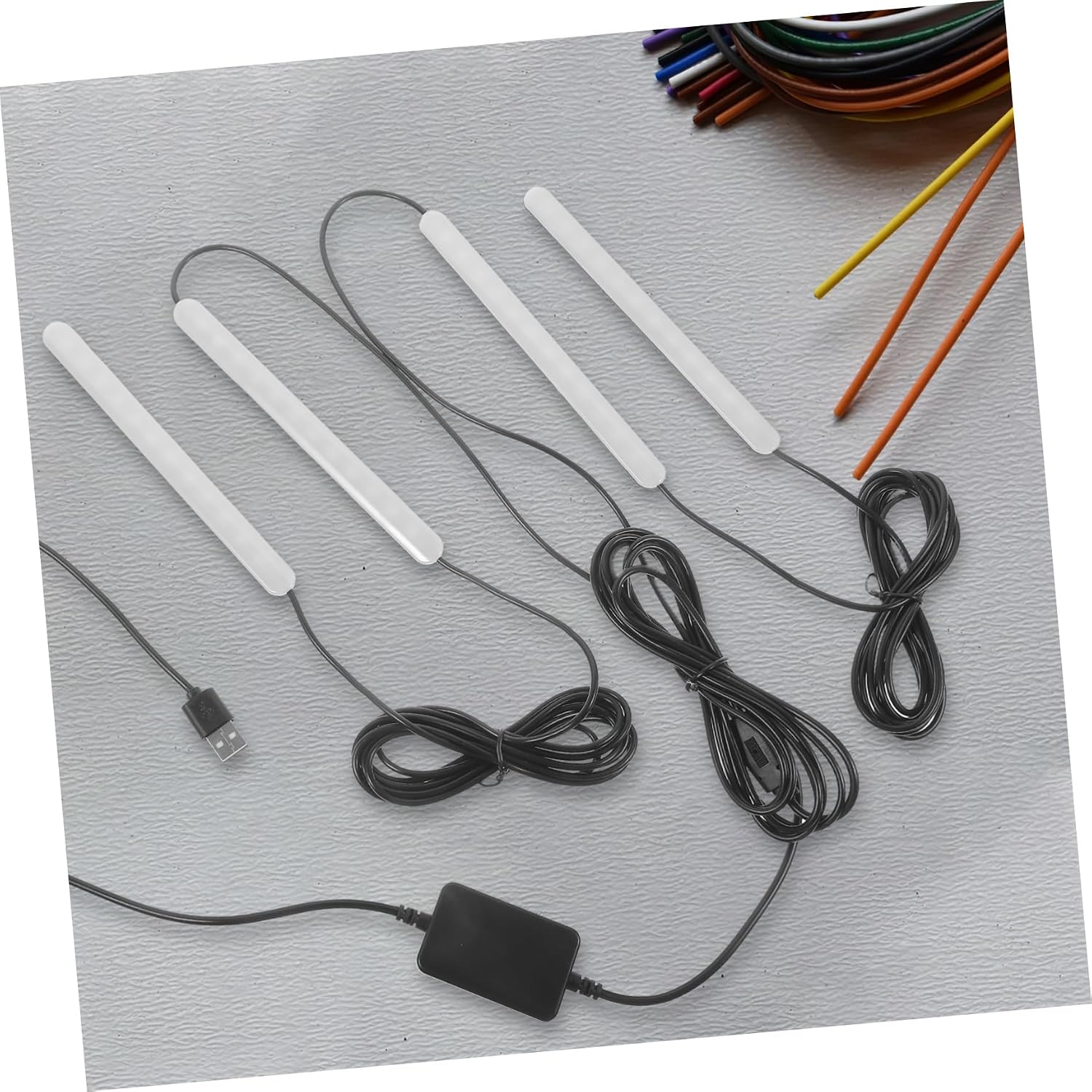 Car Led Interior Strip Lights Ambient Lighting Kit USB Port Sound-Activated Led Under Dash Neon Light for Cars Easy Installation Line Design