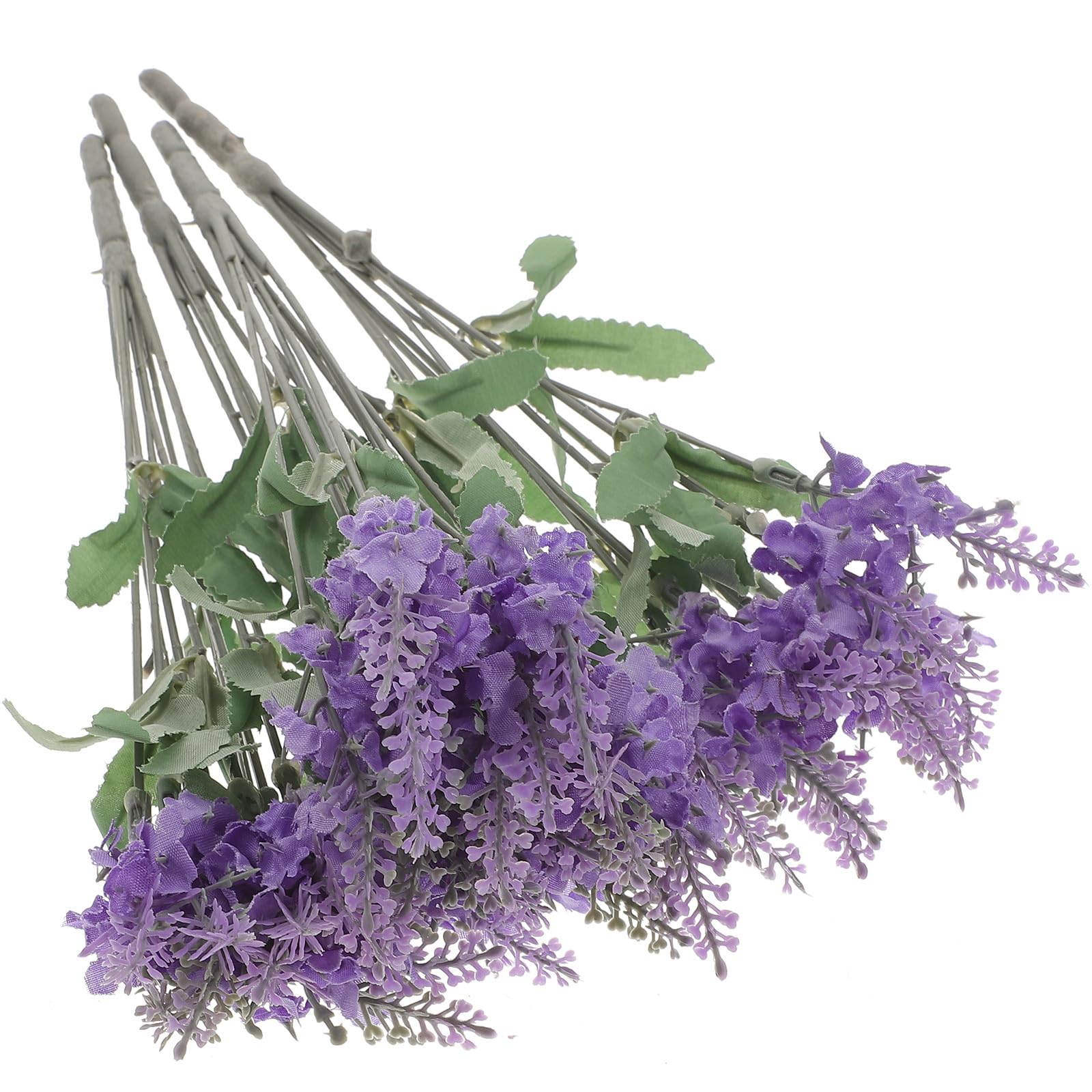 Flores de lavanda artificiales de tela Luxshiny para centros de mesa de otoño pack de 4