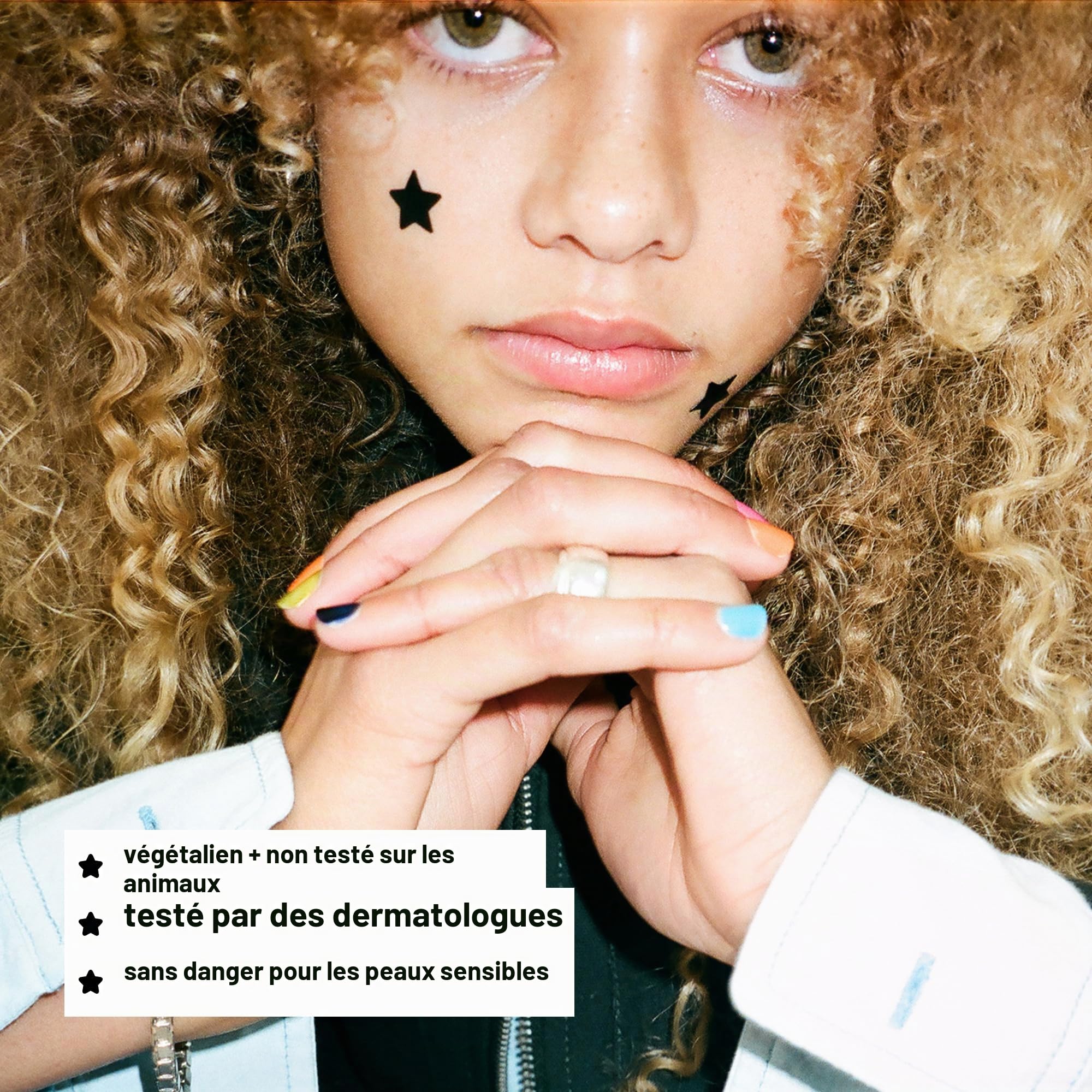 Starface World Black Star Lot de 96 patchs hydrocolloïdes à boutons, absorbent les liquides et réduisent les rougeurs, forme d'étoile mignonne, soins de la peau sans cruauté envers les animaux