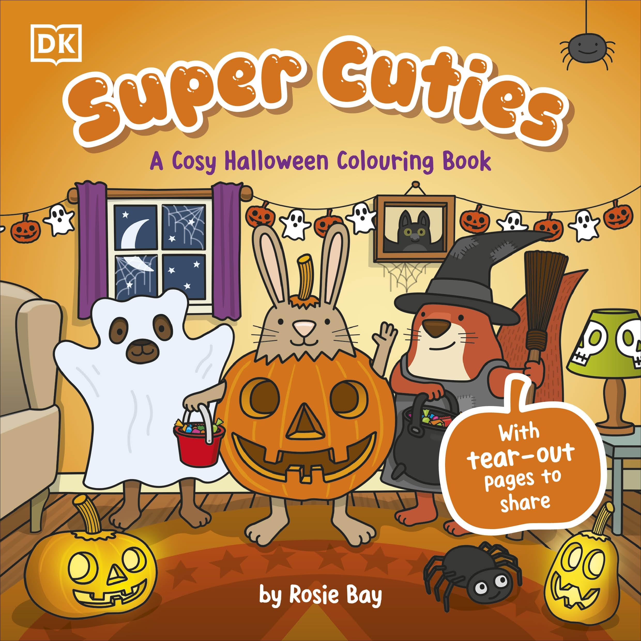 Super Cuties A Cosy Halloween Colouring Book: 30 Cute and Spooky Illustrations For All Ages