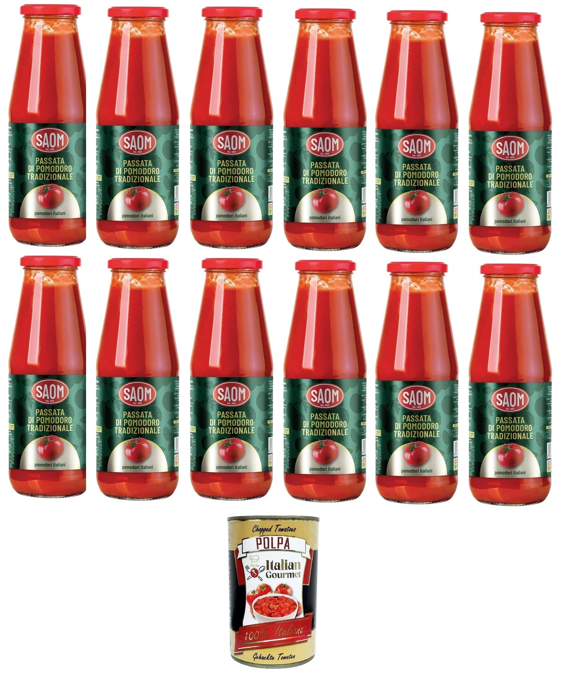 Saom Passata di Pomodoro Tradizionale Classica - Puré de tomate 680 g