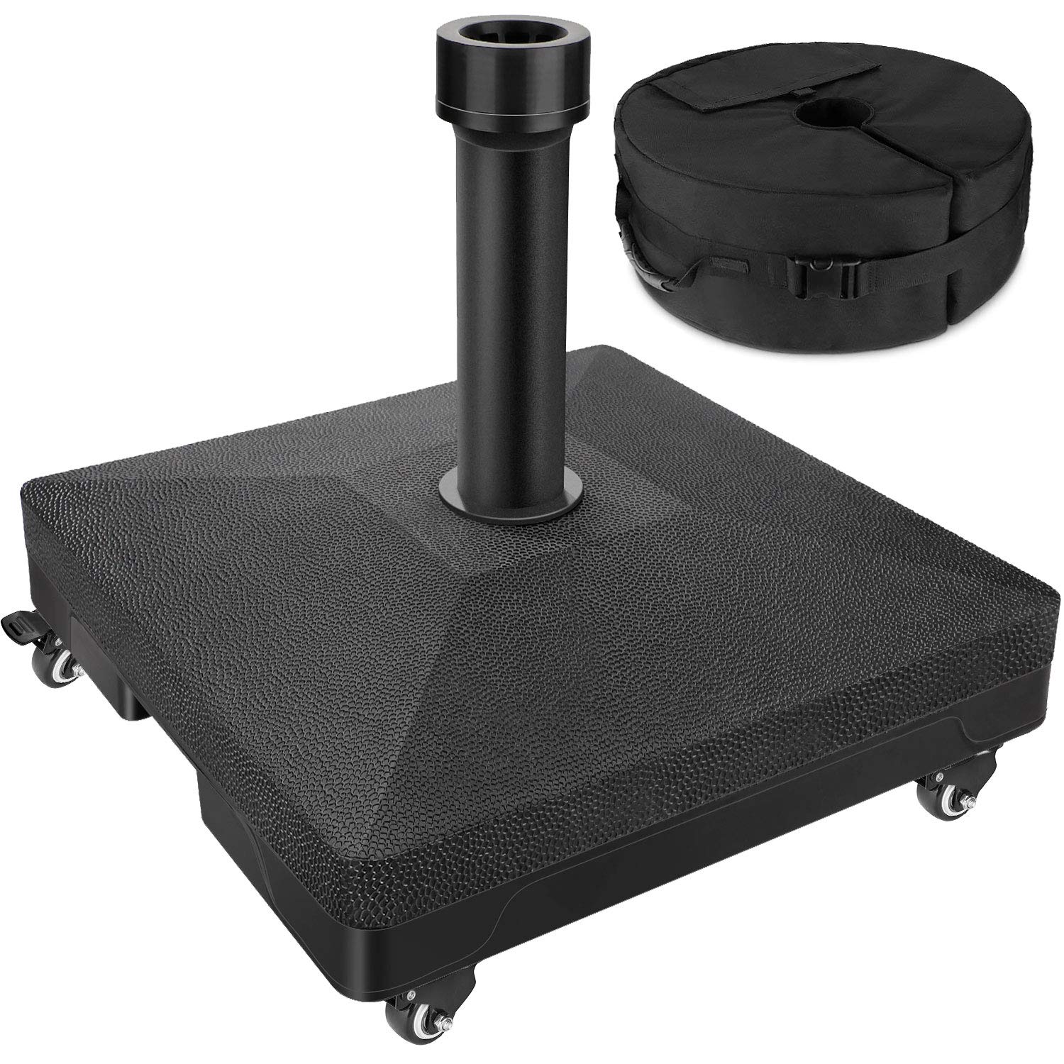 Buy Umbrella Base with Wheels, Patio Rolling Umbrella Stand with Weight