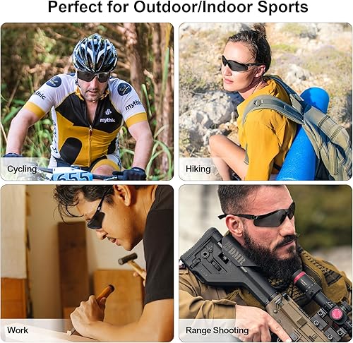 Miniatura 7 de xaegistac Shooting Glasses Anti-fog Shooting Range Eye Protection, Adjustable Safety Glasses with Zipper Hard Case