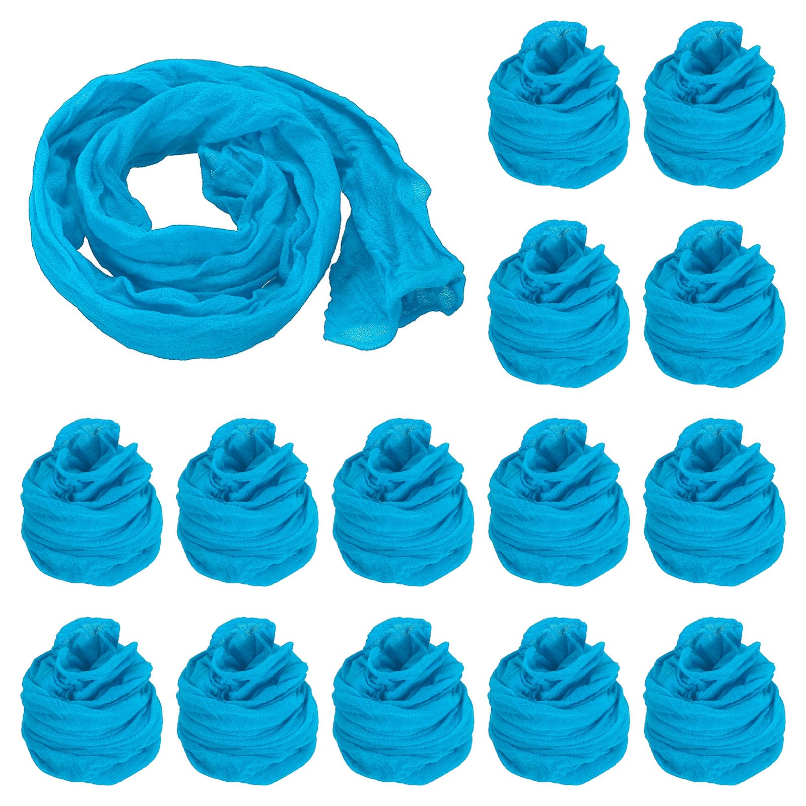PATIKIL Nylon Stockings DIY Flower, 15Pcs Stocking Flower Fabric Material Tensile Silk Stocking Flowers for DIY Flower Making Wedding Crafts Home Decoration, Sky Blue