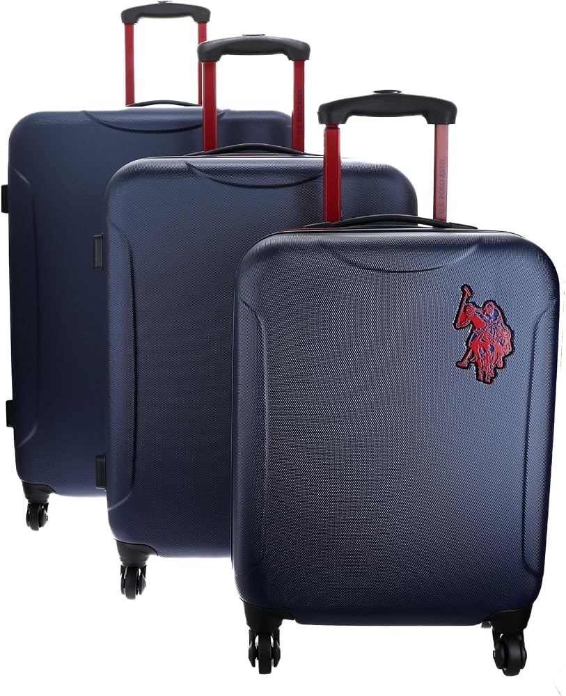 U.S. POLO ASSN. NewLeader Hard Case Trolley Set CS+M+L Blue