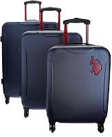 U.S. POLO ASSN. NewLeader Hard Case Trolley Set CS+M+L Blue