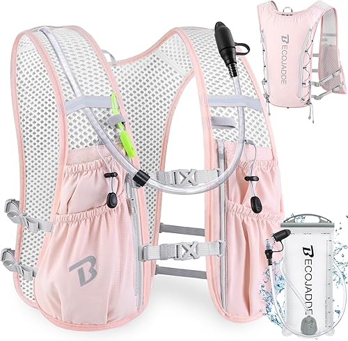 Vista 26 de Chaleco de Hidratación Mochila para Correr para Hombres Mujeres, Mochila de Hidratación Ligera de 5L para Correr, Chaleco de Hidratación para Gris