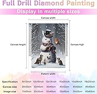 Vista 11 de Kits de pintura de diamantes para adultos, bricolaje 5D para el día de Navidad, kit de pintura de diamantes para el día de Navidad, arte