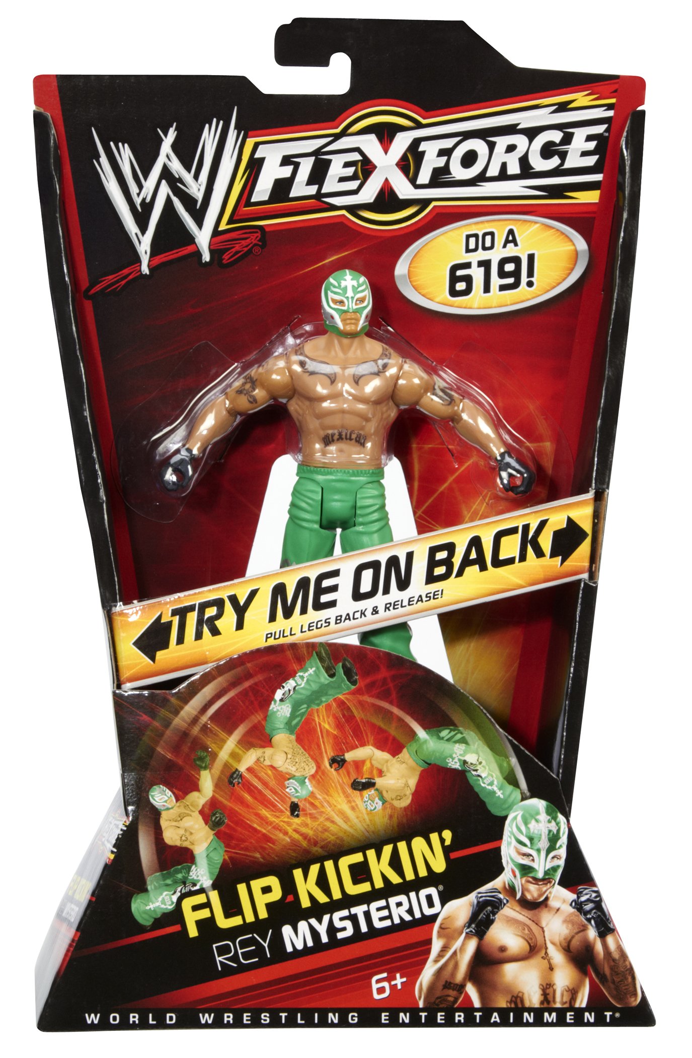 Amazon.co.jp: WWE FlexForce Flip Kickin' Rey Mysterio Action