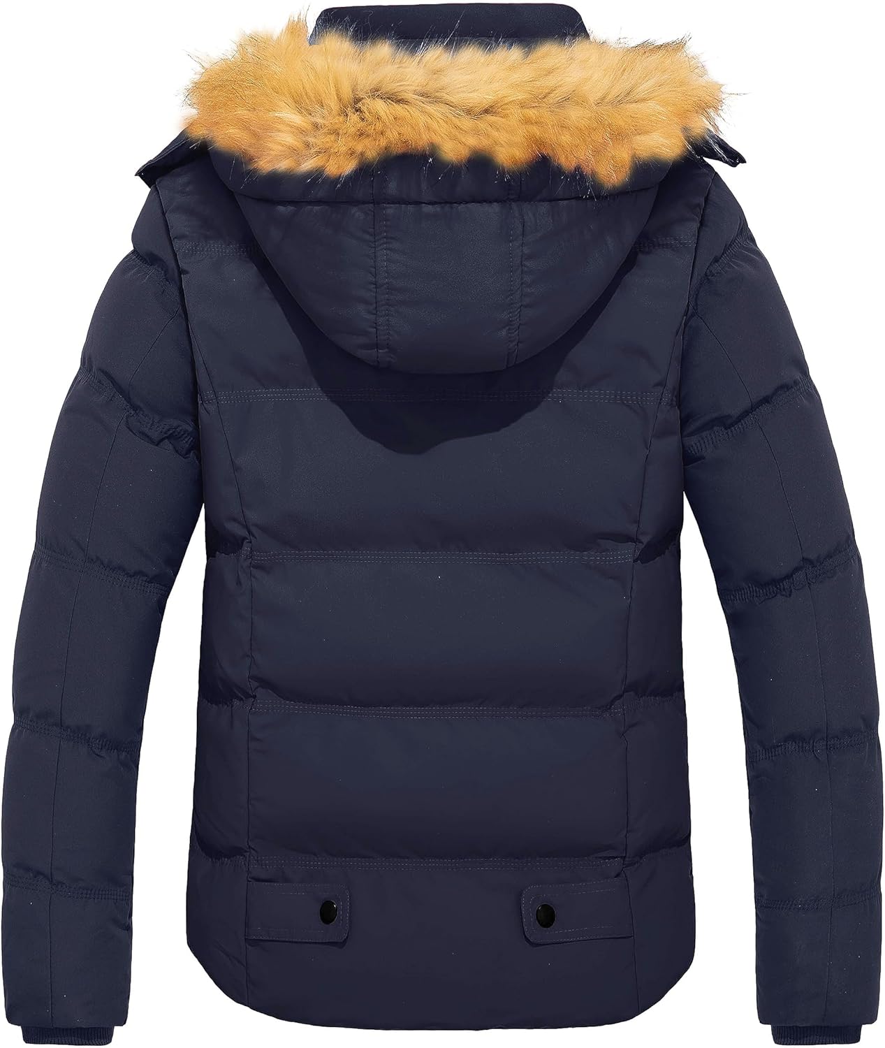 Wantdo Men's Winter Puffer Coat Casual Fur Hooded Warm Outwear Jacket - Image 3