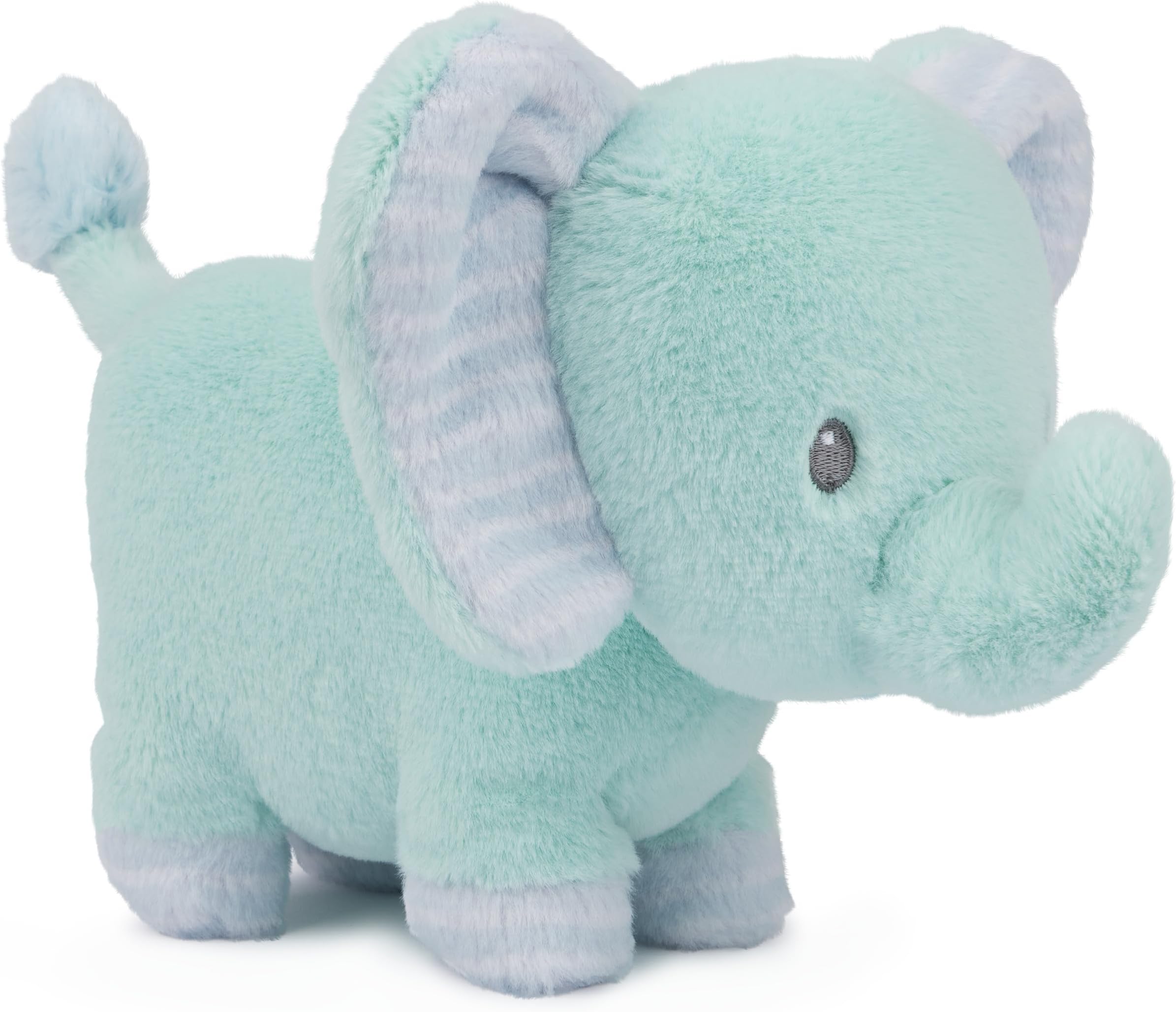 Baby Safari Friends Collection Plush Elephant with Chime, Sensory Toy Stuffed Animal for Babies and Newborns, Teal, 7"