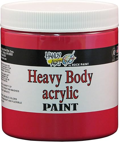 Vista 9 de Handy Art Nu Master - Pintura acrílica de cuerpo pesado, 8 onzas, carmesí Alizarin Alizarin Crimson