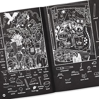 Halloween Hidden Pictures Puzzles to Highlight: Halloween Kids Book with Over 300 Hidden Objects to Seek and Find in Spooky White-on-Black Puzzles with Neon Highlighter