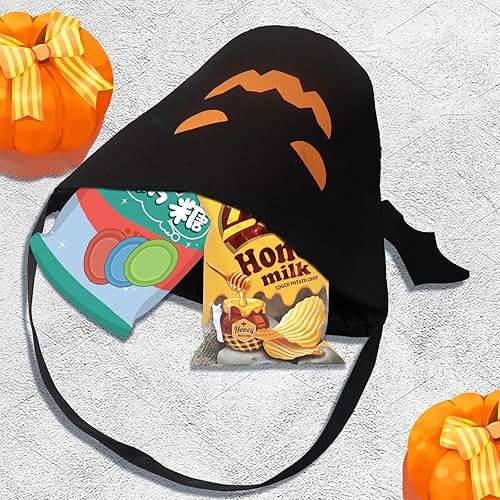 Miniatura 4 de Cubo de Halloween para truco o trato para niños, cesta espeluznante de murciélagos y caramelos, multiusos, portátil, reutilizable, cubo de golosinas