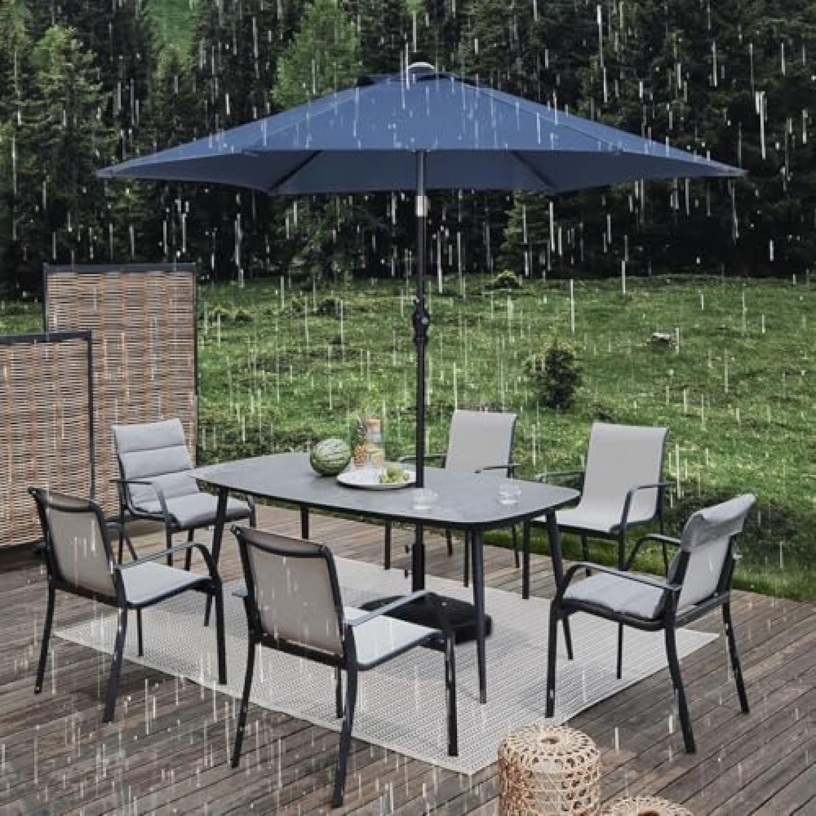 Parasol 6/8 Bras, Housses Pour Parasols de Jardin, 2/2,3/2,5/2,7/3/3,50 Mètres, Convient Pour Terrasse, Balcon, Piscine, Jardin