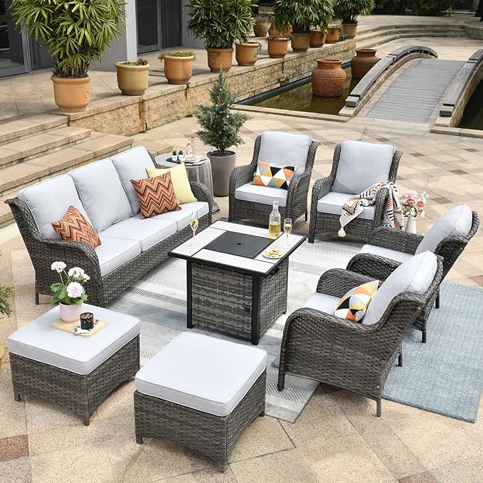 XIZZI Outdoor Furniture Patio Furniture Set 8 Pieces All