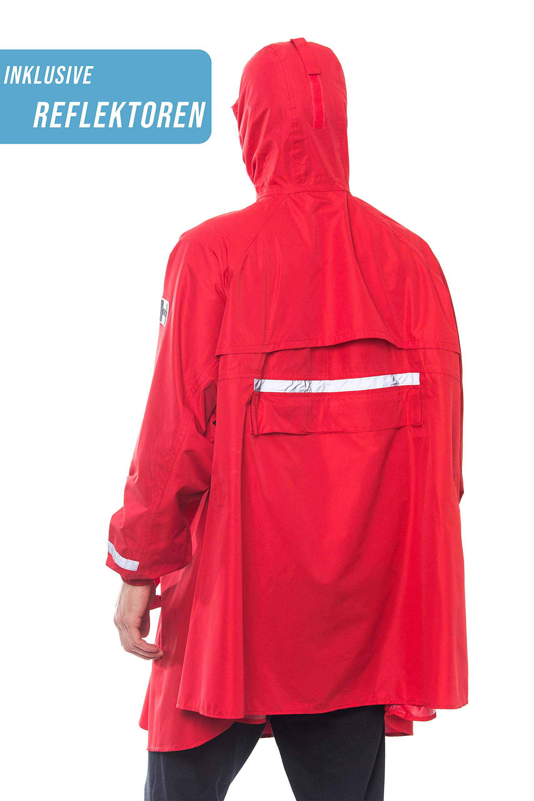 HOCK Poncho de Lluvia con Cremallera y Mangas