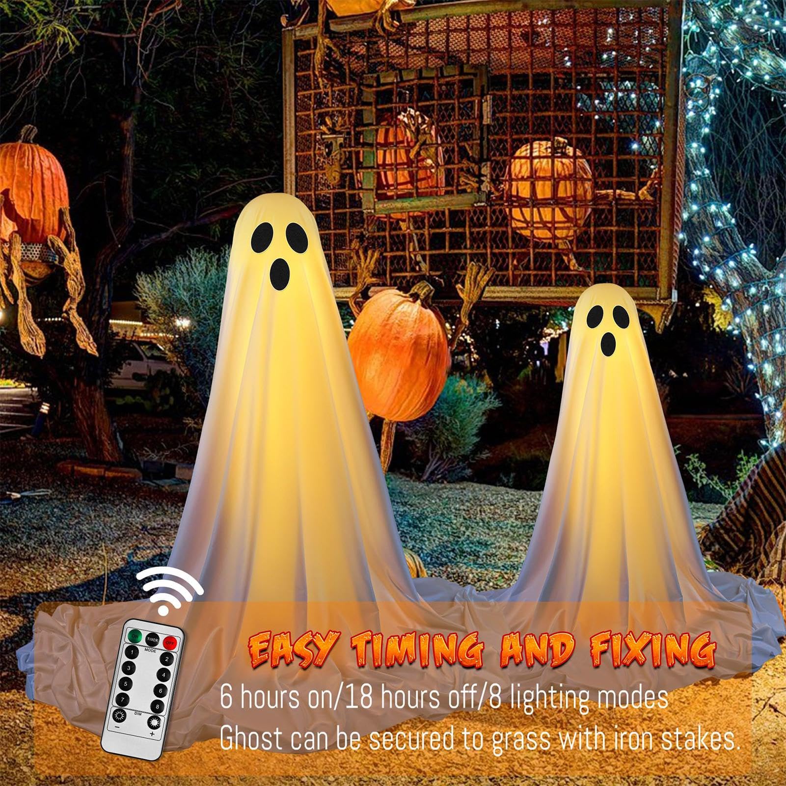 Amazon.co.jp: ハロウィンライトアップゴースト | 光る不気味な