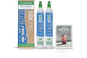 SodaStream Cola CO2 Refill Bundle: 60L Threaded Canisters and Recipe Book