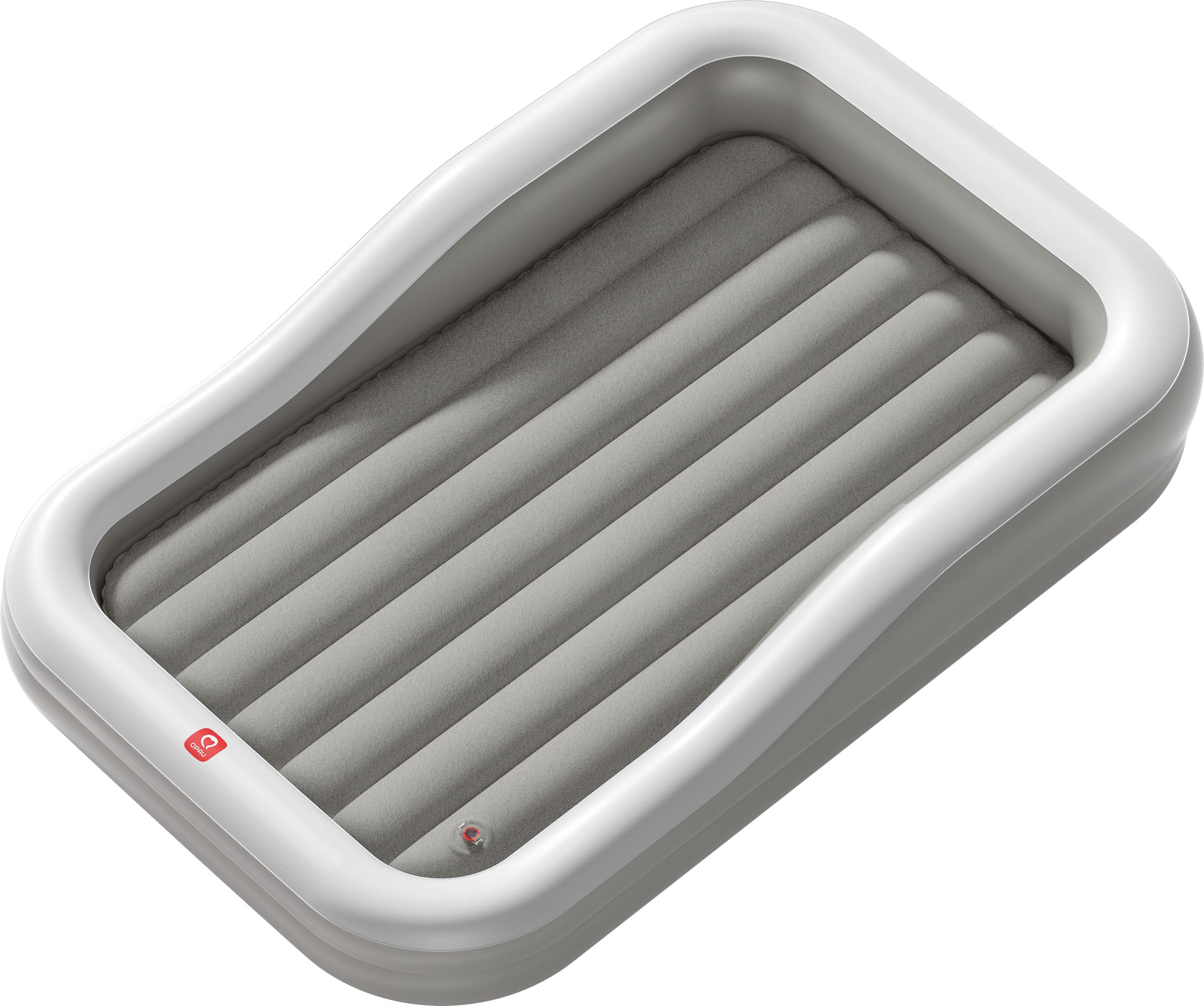 QPAU Inflatable Toddler Travel Bed with 3-Sided Bumpers