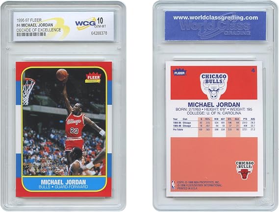 Michael Jordan Original 1996-97 Fleer Decade Of Excellence 10th Anniversay Rookie Card #4 - Graded GEM Mint 10