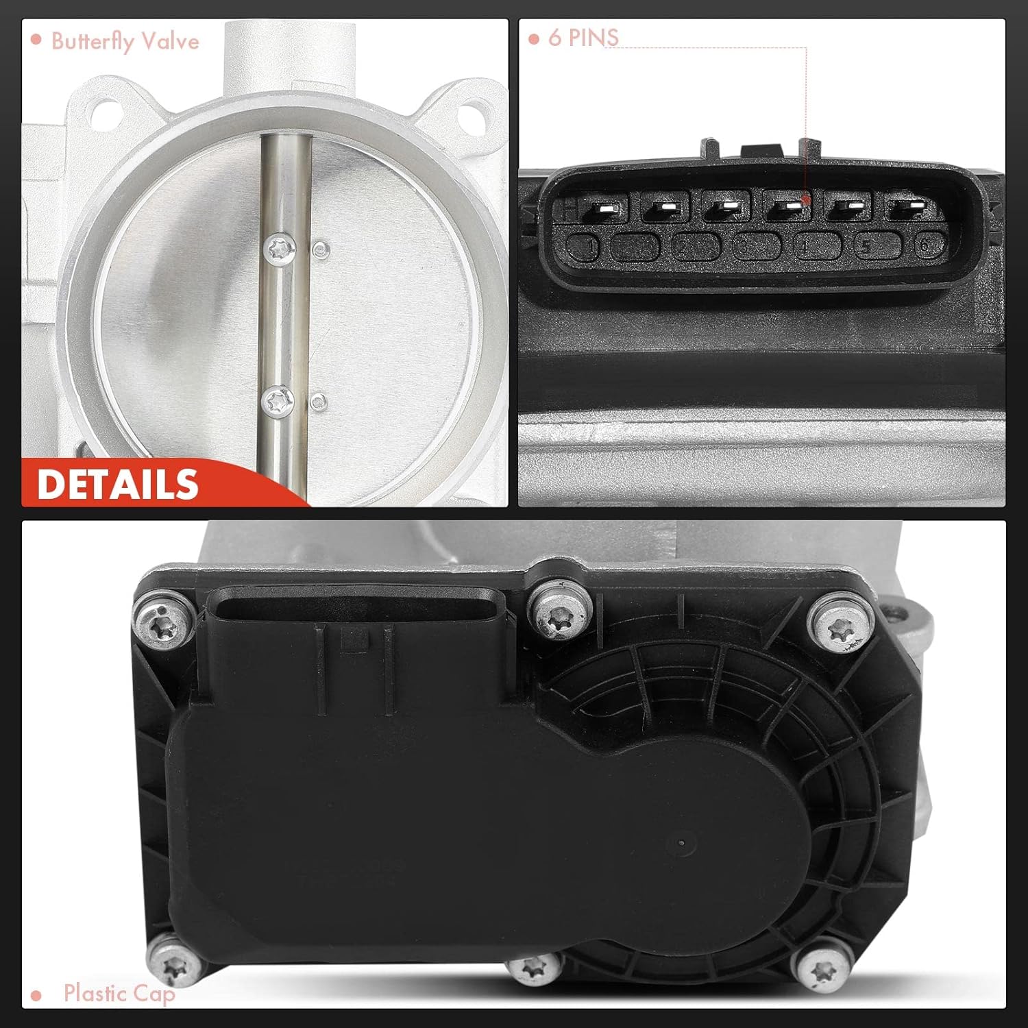 A-Premium Electronic Throttle Body Compatible with Volvo S60 2011-2015, S80 2008-2015, V60 2015-2016, XC60 2010-2016, XC70 2009-2015, V6 3.0L, Replace# 30651134