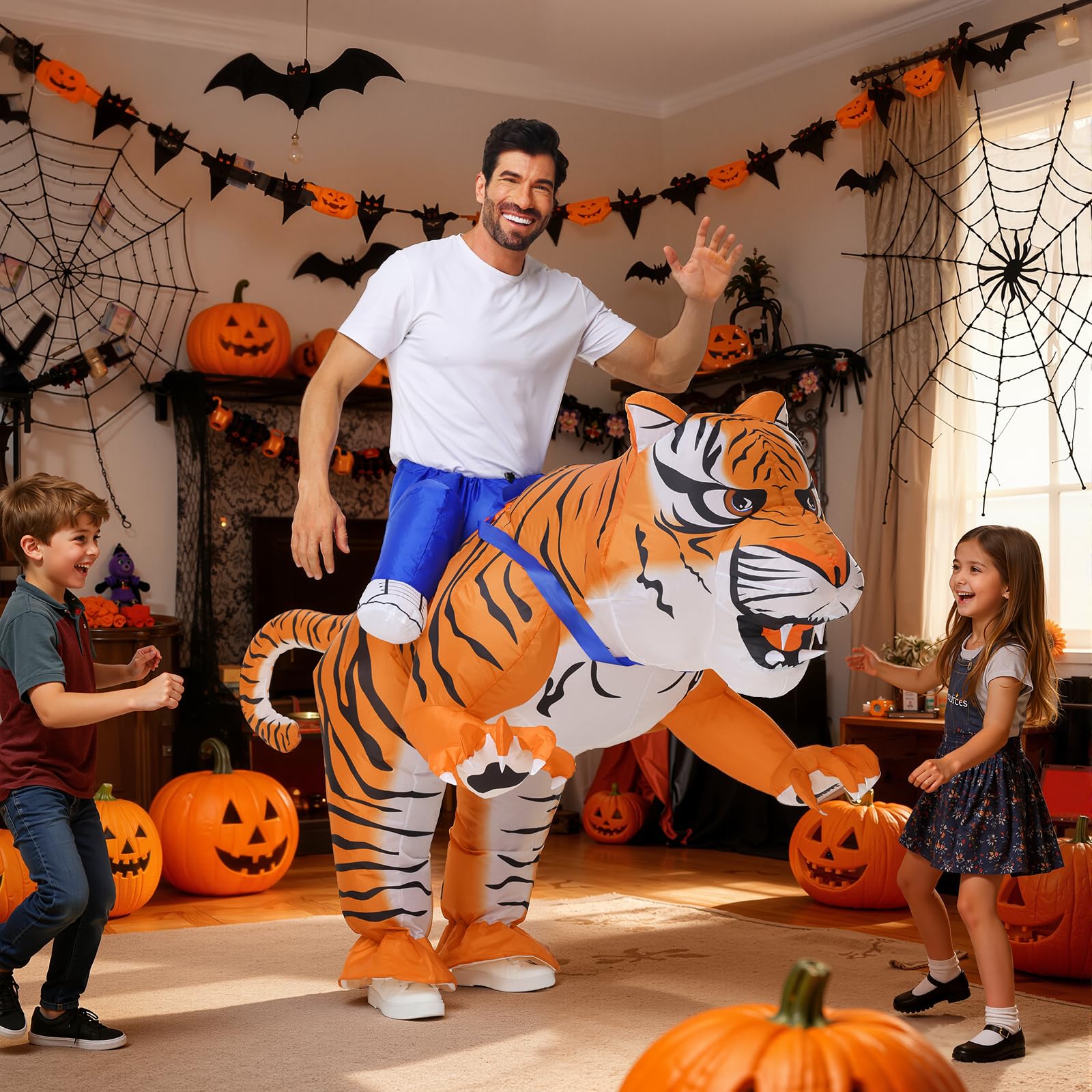 Spinosaurus - Costume gonfiabile da tigre per adulti, costume gonfiabile di Natale, costume gonfiabile di Halloween, costume gonfiabile animale per donna e uomo