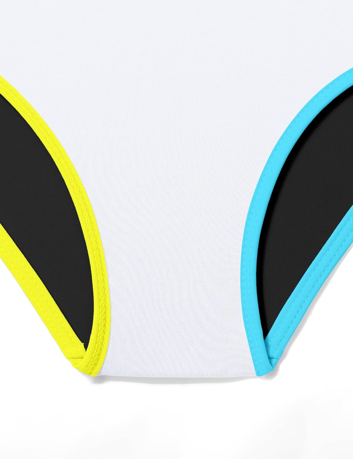 Girls Swimsuit Color Block Criss Cross V-Neck Contrast Trim Geometric Pattern Two Piece Girls Bikini Set 9-16Y - Image 7