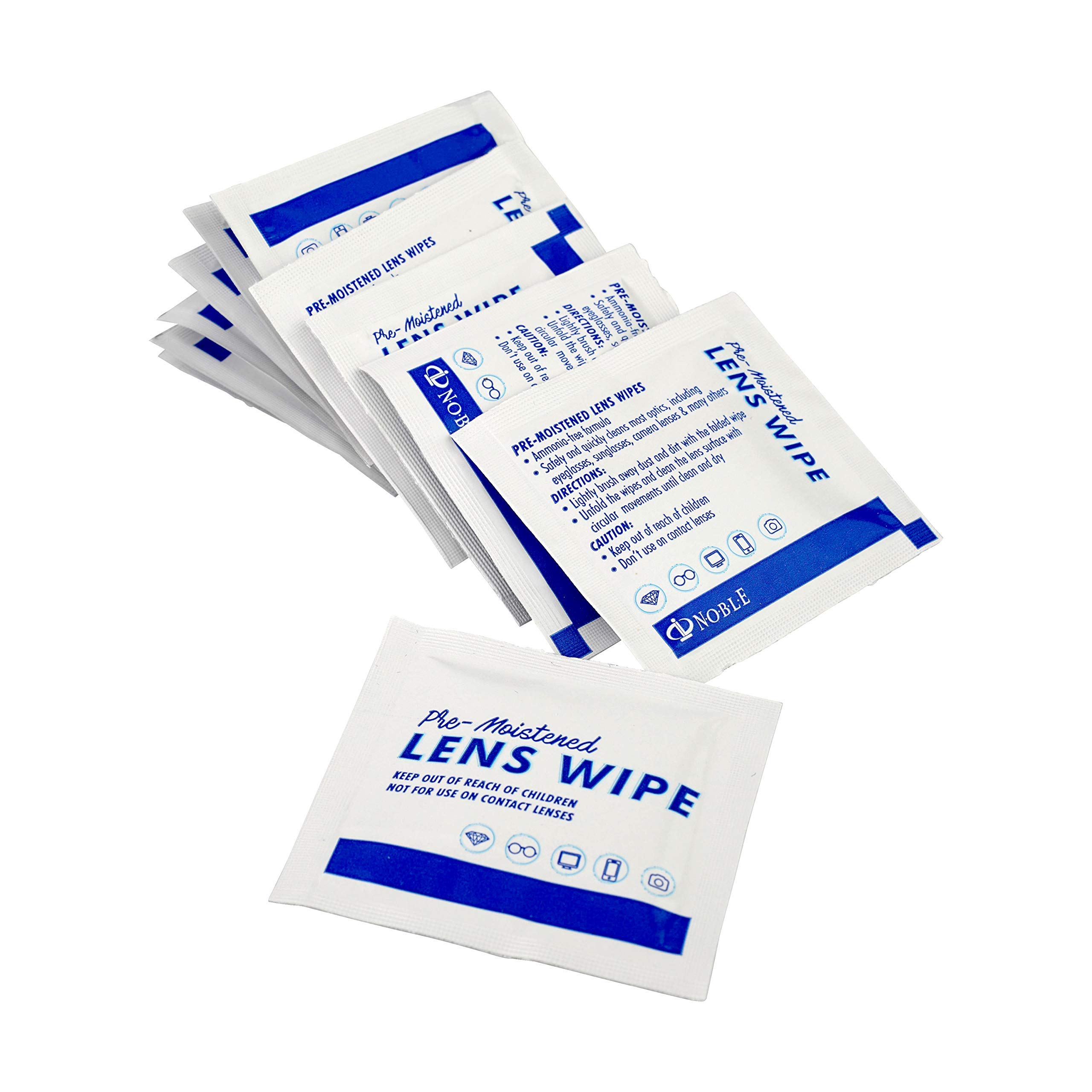Lingettes Pré-humidifiées Pour Lentilles - 250 Pièces Individuelles, Nettoyage Sûr, Neuves