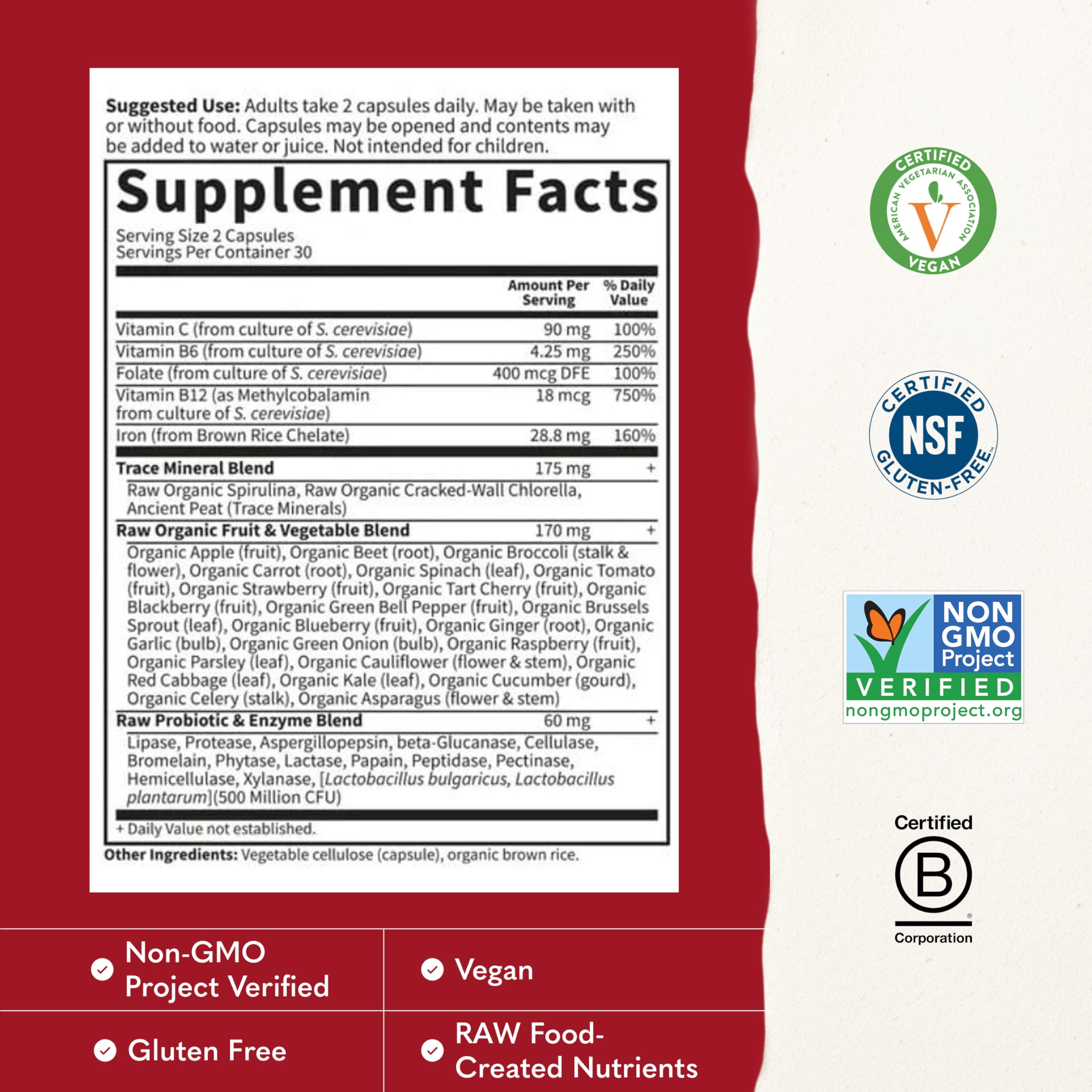 Garden of Life Vitamin Code Healthy Blood Iron Supplement, 60 Capsules — Amazon image 3