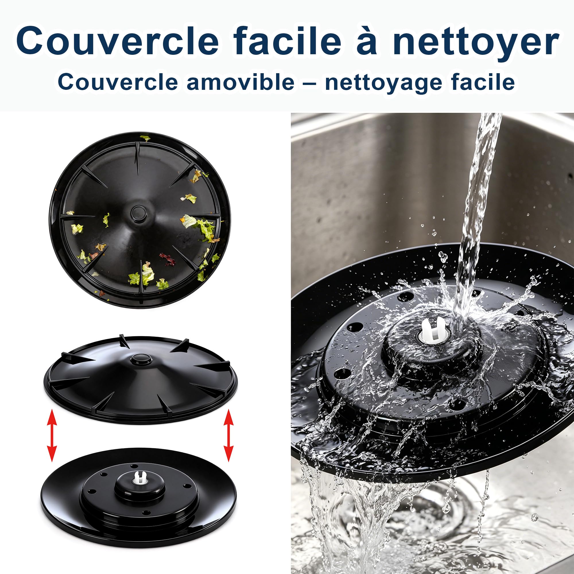 VALLEYHIKE Essoreuse à Salade Acier Inox, 5L Couvercle Fraîcheur, Sans BPA
