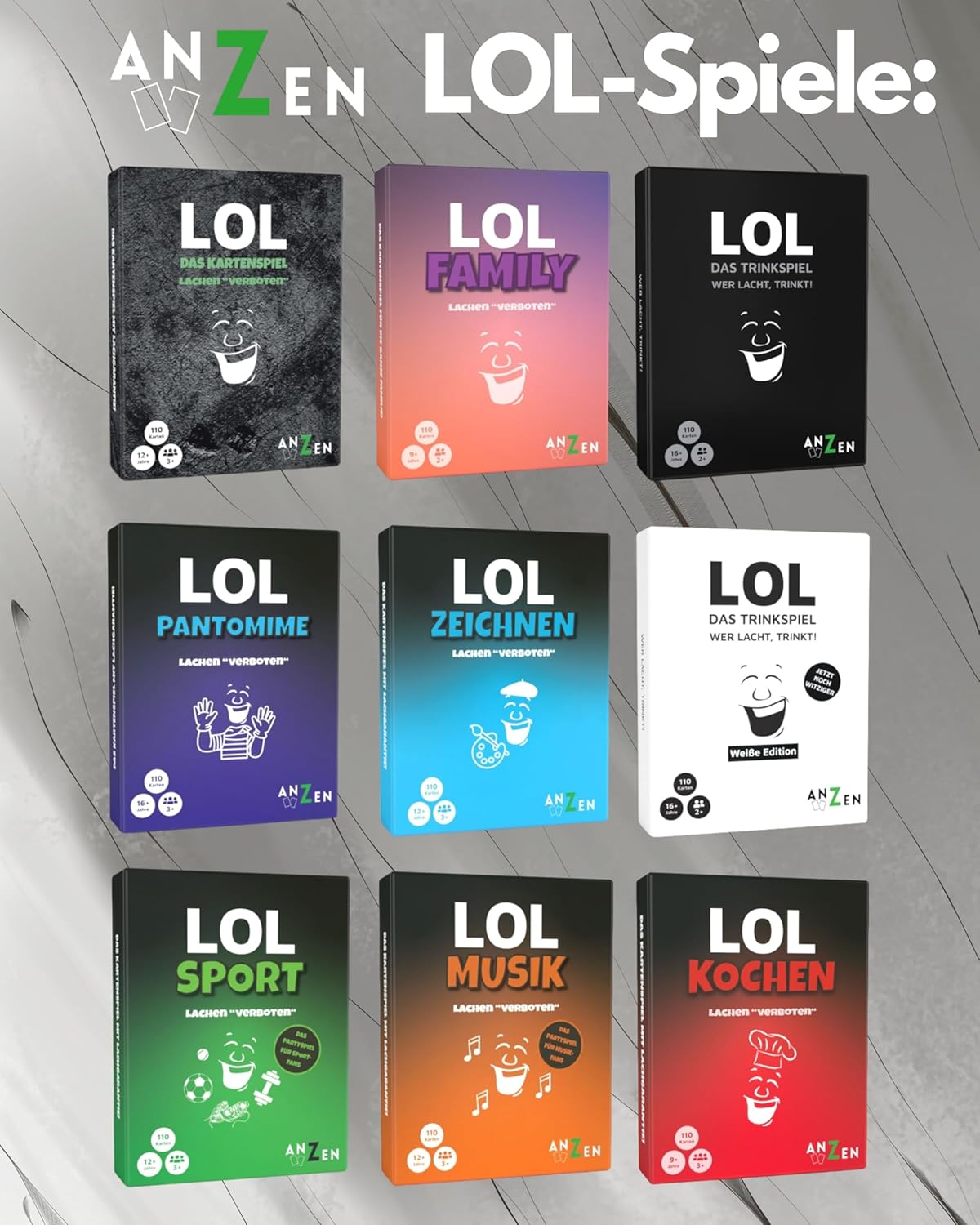 LOL - The Drinking Game - Who Laughs, Drinks! Funny Card Game for Adults from 18 | 110 Cards | Board Game | Party Game | Gift for Men and Women Birthday | Bachelor Party