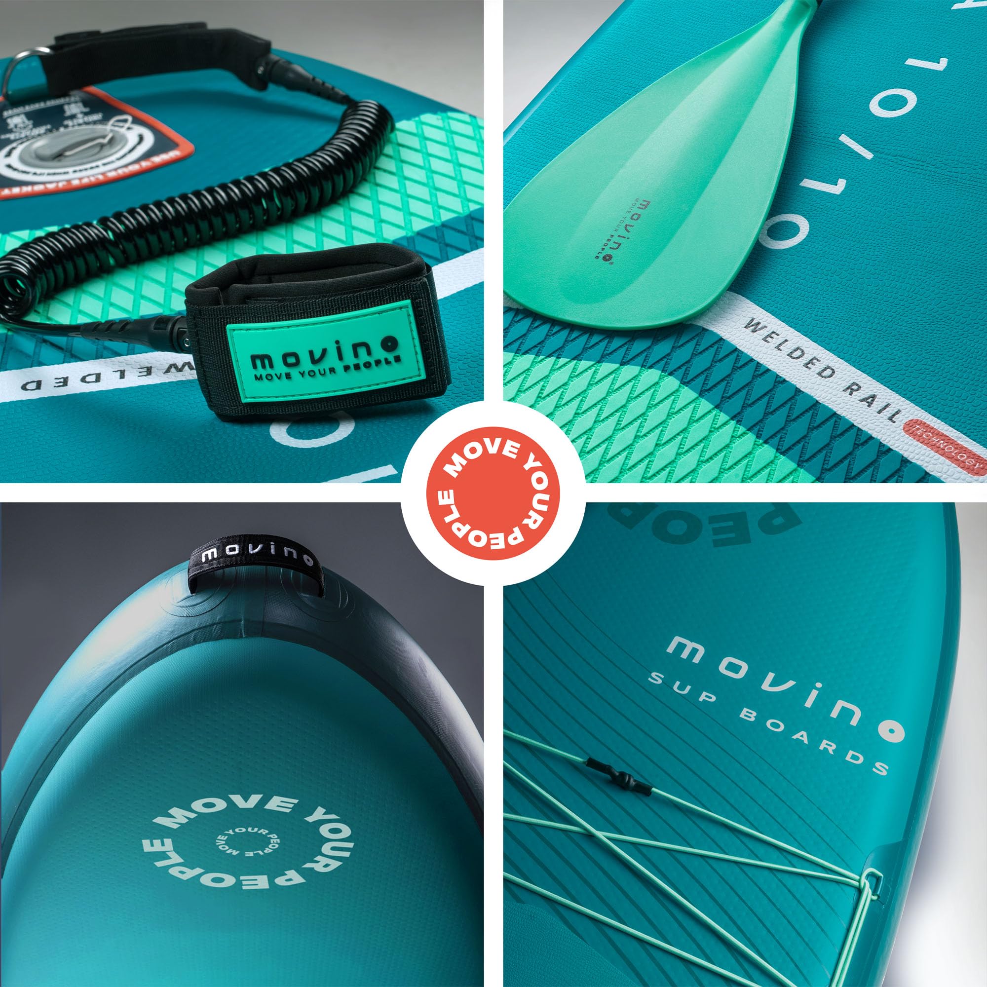 MOVINO Garda Allround 10’10" (330x81x15cm) 2in1 SUP Stand Up Paddling Board Set Aufblasbares Standup Paddle Board Leicht Sup Boards Und Zubehör Wasser Sport Welded Rail bis 150 kg