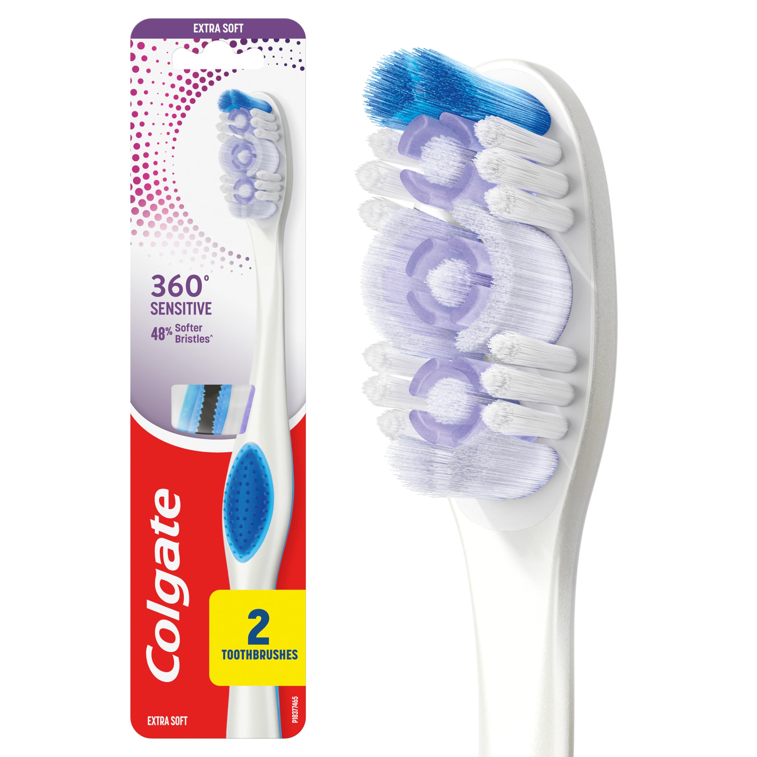Colgate 360° Sensitive Pro-Relief Manual Toothbrush (Pack of 2), Extra Soft Bristles For Sensitive...