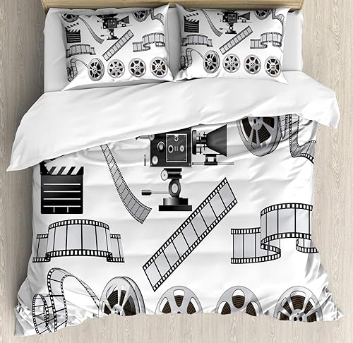 Miniatura 269 de Ambesonne Juego de funda de edredón color menta, líneas onduladas horizontales a rayas blancas abstractas de tonos suaves, exhibición de arte