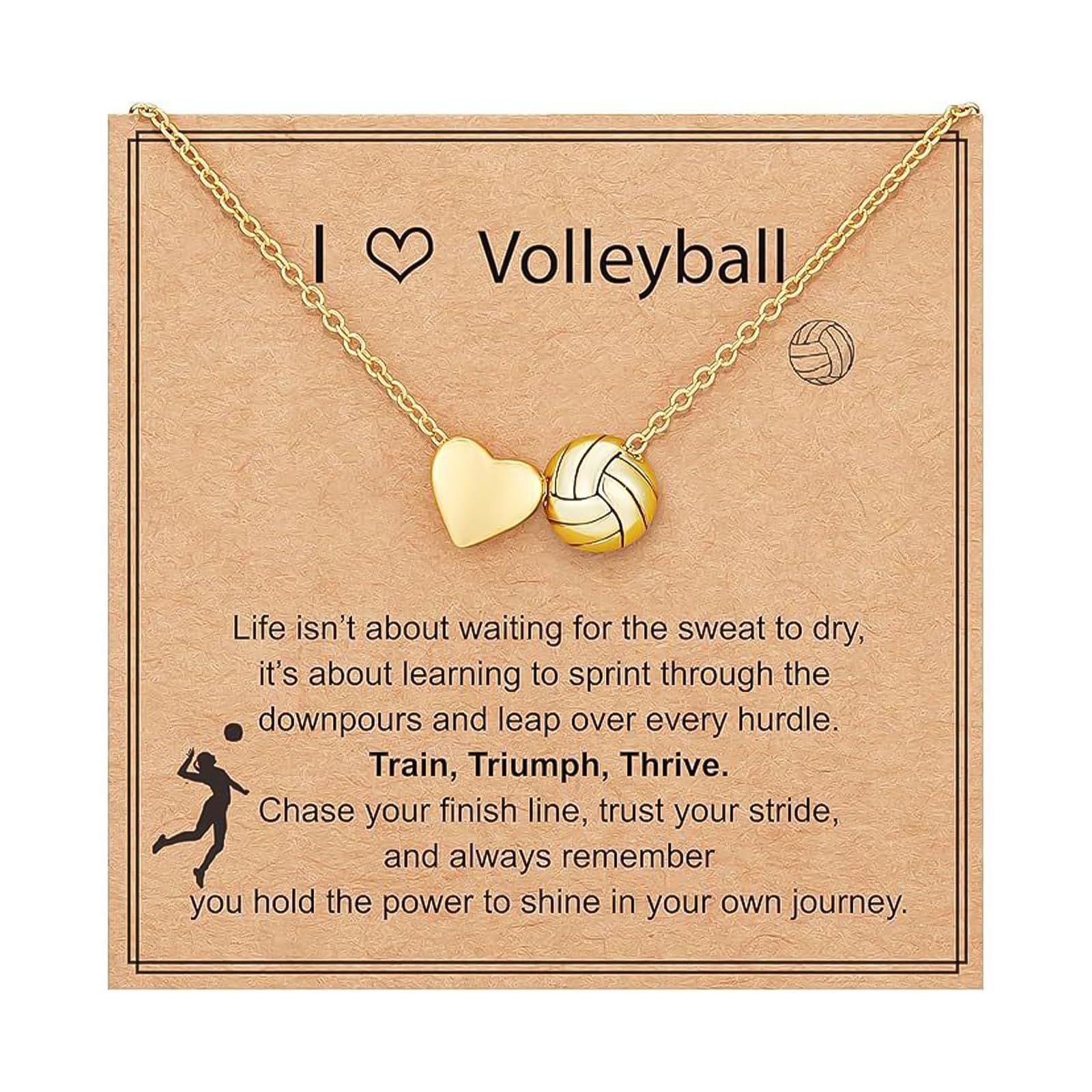 HETICA Soccer/Basketball/Softball/Volleyball/Football Necklace for Women Sports Heart Necklace Collection Sports Accessories Jewelry Christmas Gift