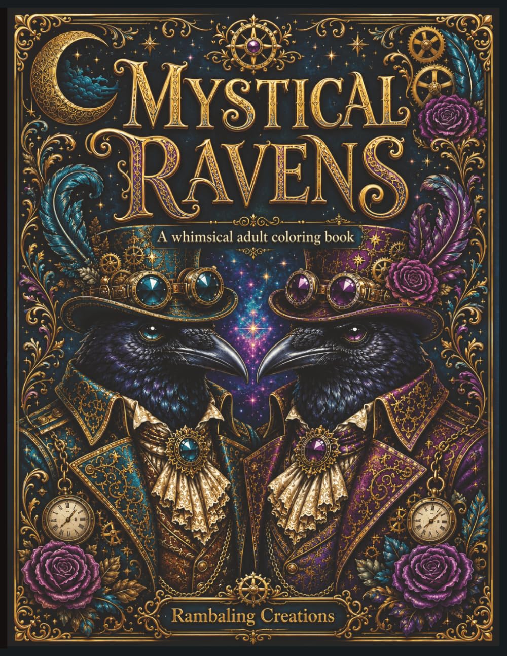Mystical Ravens: A Whimsical Adult Coloring Book (Rambaling Creations Adult Coloring Books)
