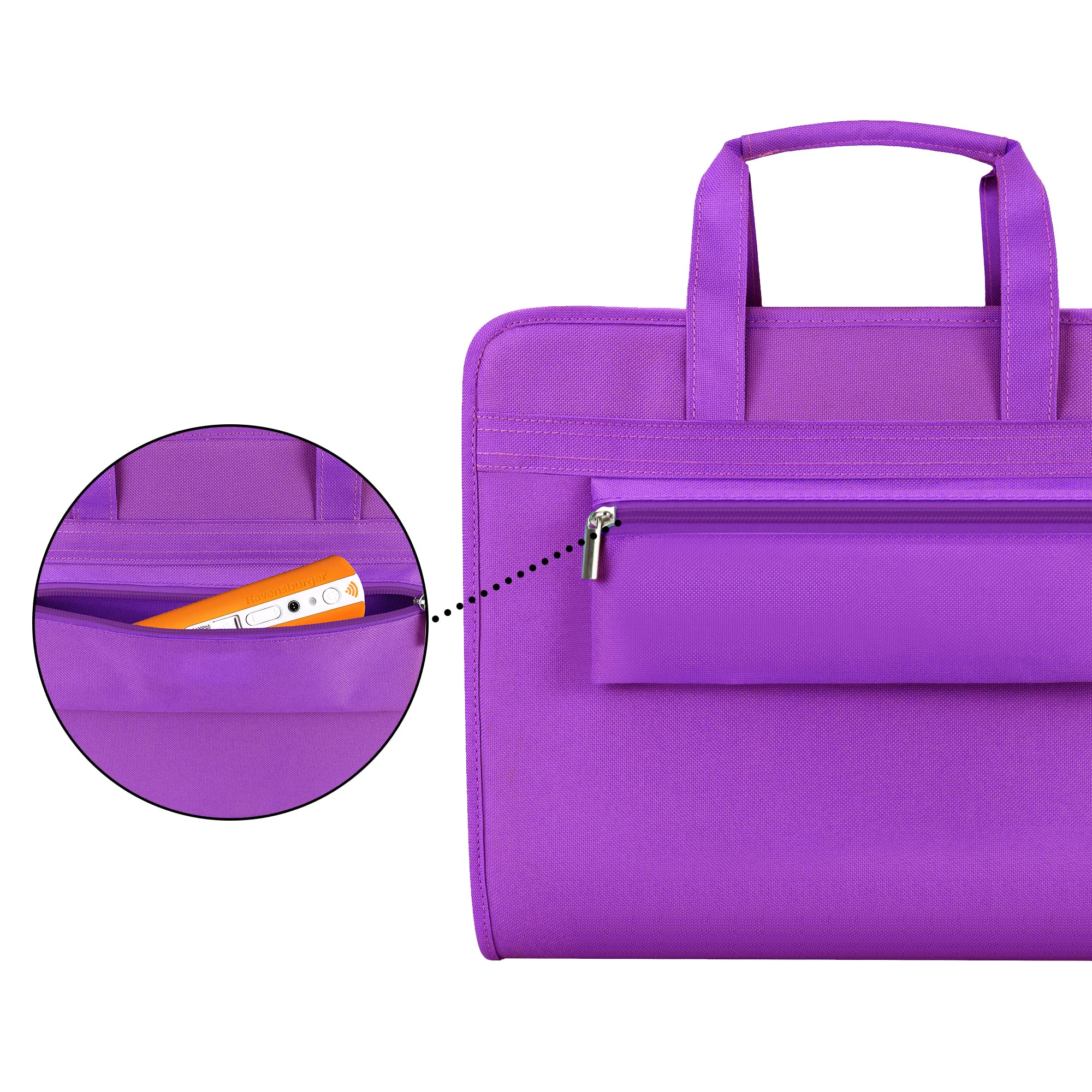 Sac De Rangement Tiptoi – 12 Pochettes A4 – Accordeon Fermeture éclair – Orange