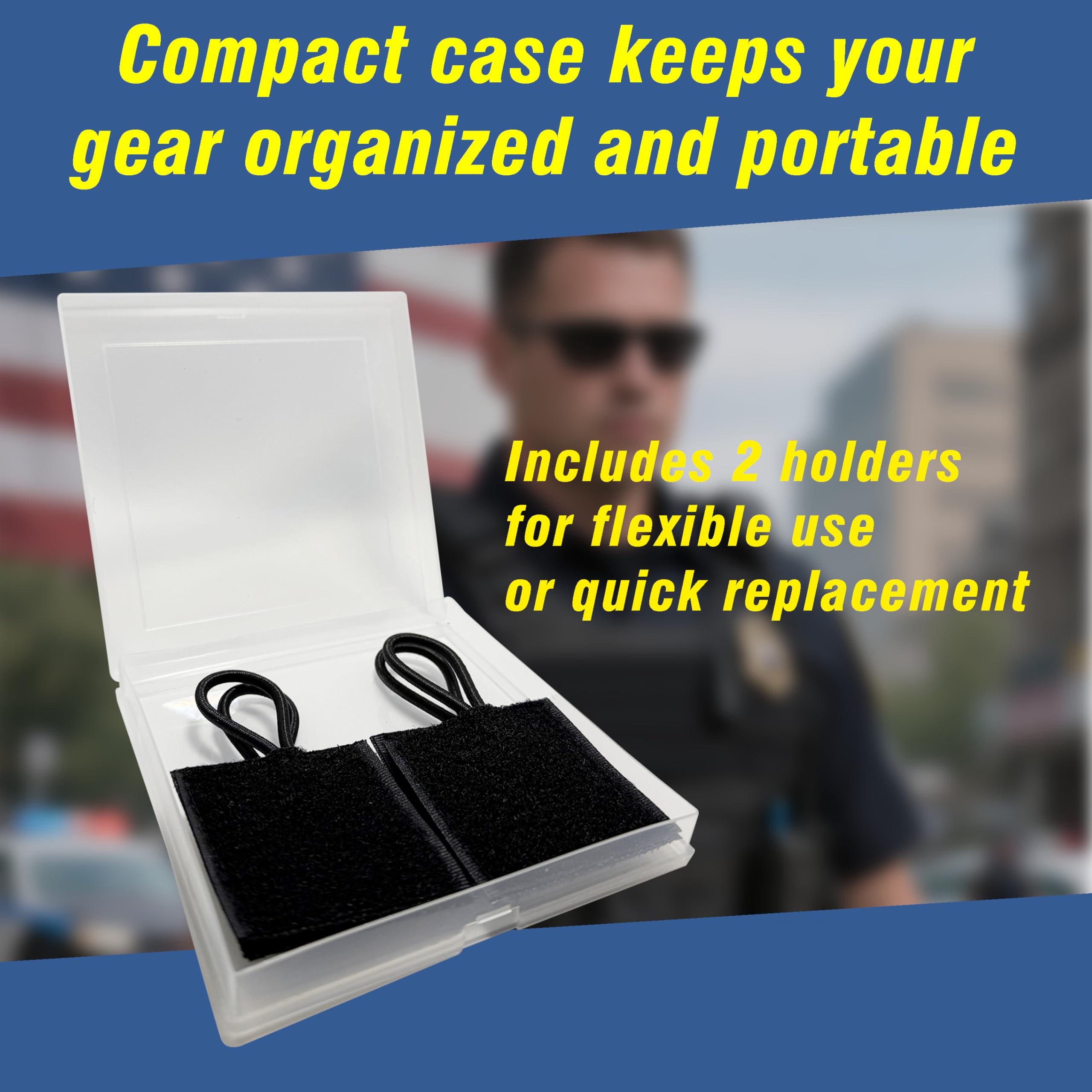 4PCS Microphone Radio Holder,Mic Clips for Law Enforcement Vest,Black Radio Microphone Holder Law Enforcement for Vest Accessories
