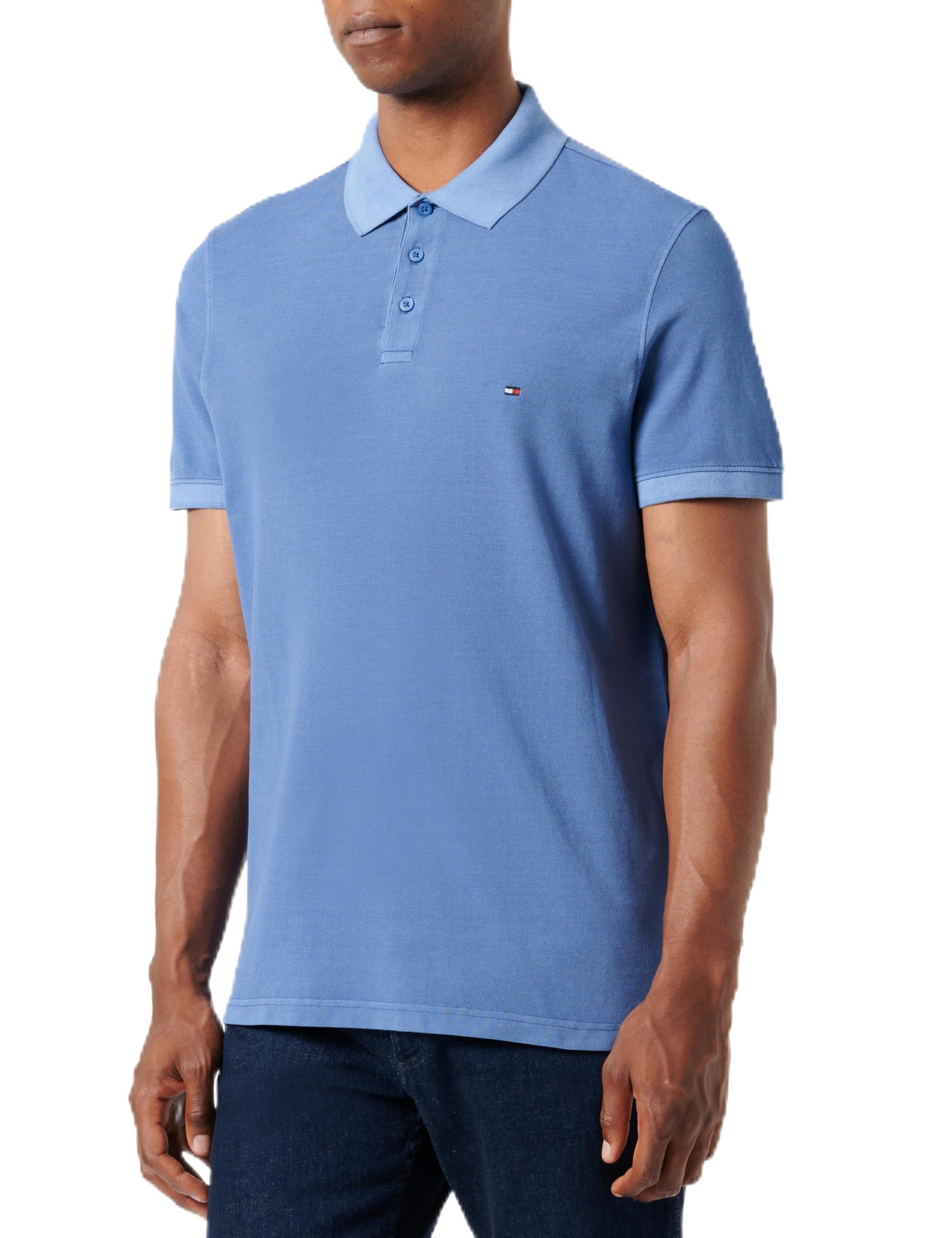 Tommy Hilfiger Men's Garment Dye Reg Polo Mw0mw34757 Garment DYE REG Polo, Blue (Monochrome Blue), L