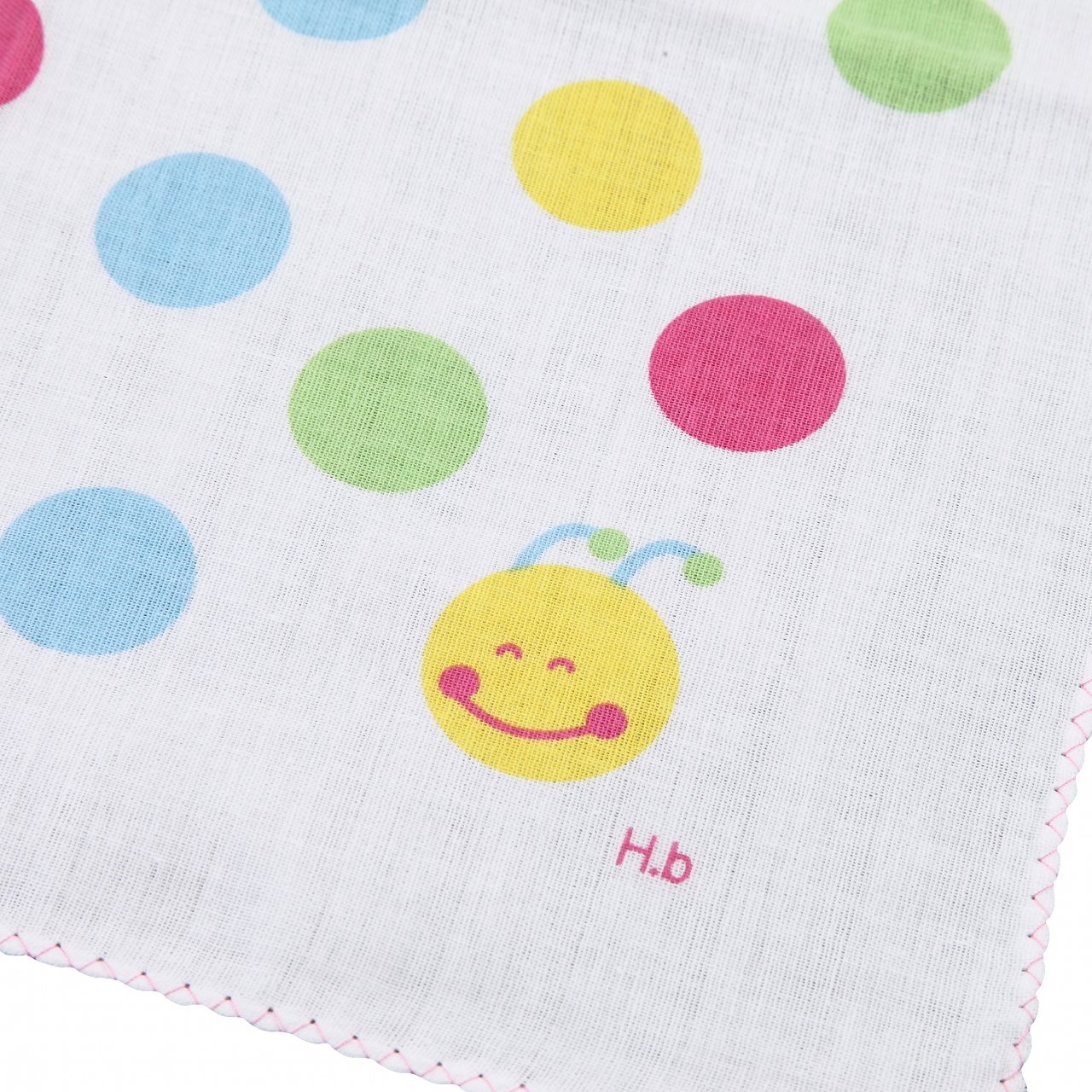 ドット水玉*1*やわらかガーゼハンカチ*5枚セット*ハンドメイド ドット